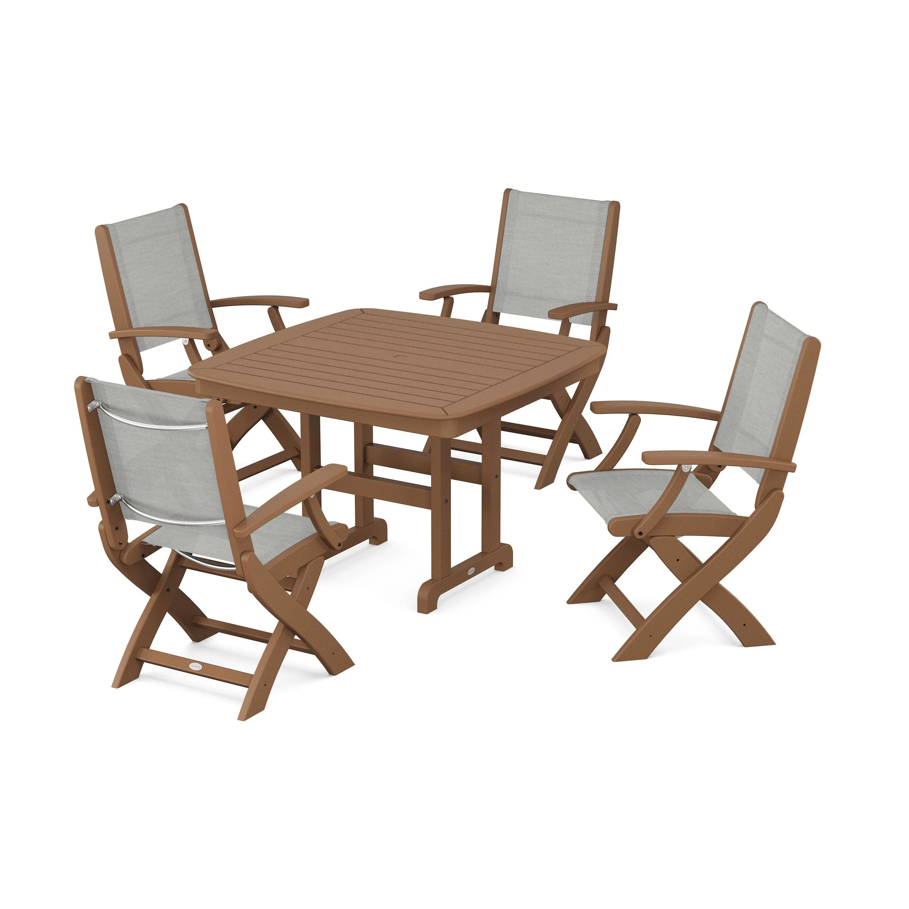 Coastal Folding Chair 5-Piece Dining Set - Image 94