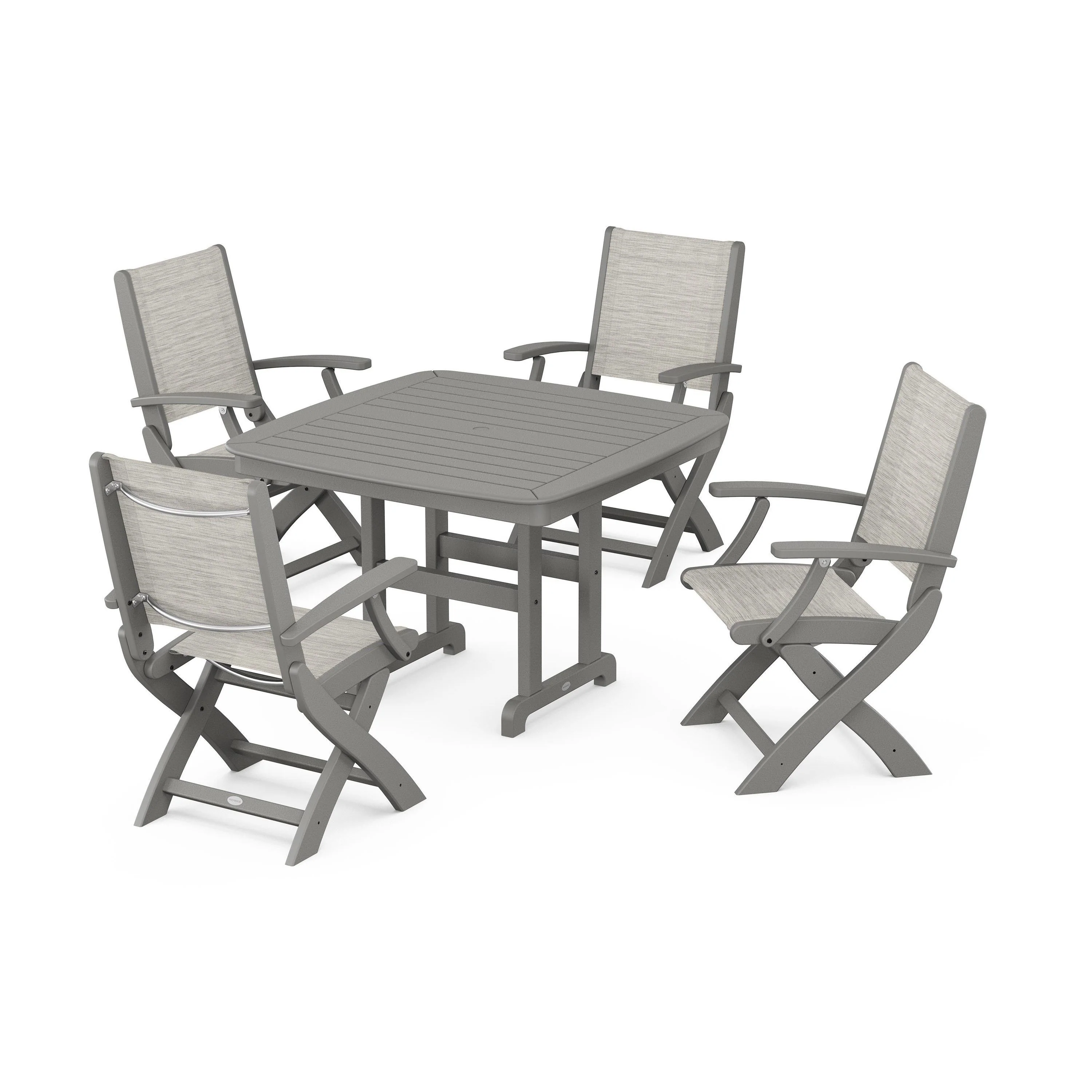 Coastal Folding Chair 5-Piece Dining Set - Image 95