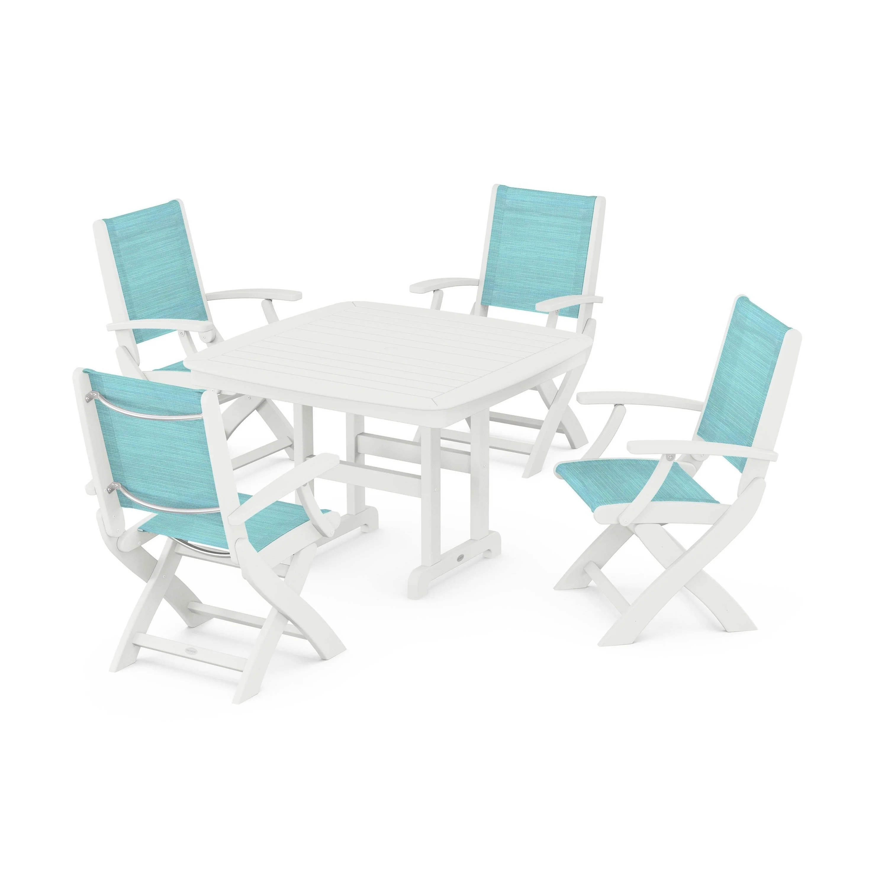 Coastal Folding Chair 5-Piece Dining Set - Image 97
