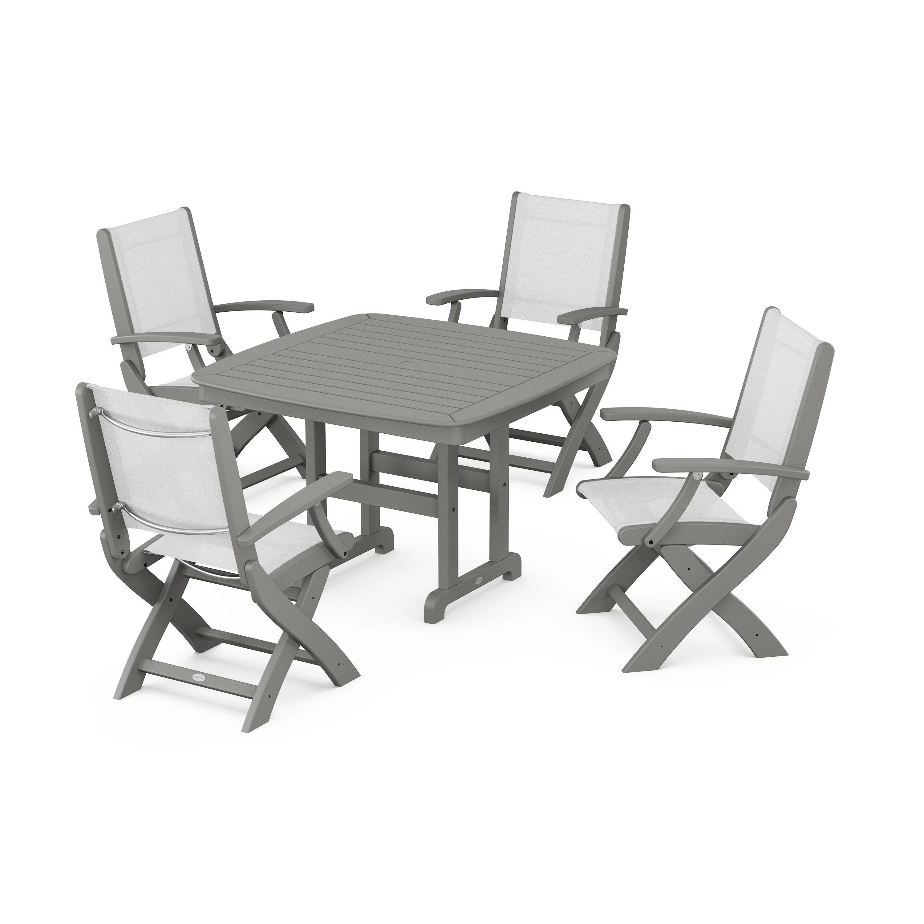 Coastal Folding Chair 5-Piece Dining Set - Image 99