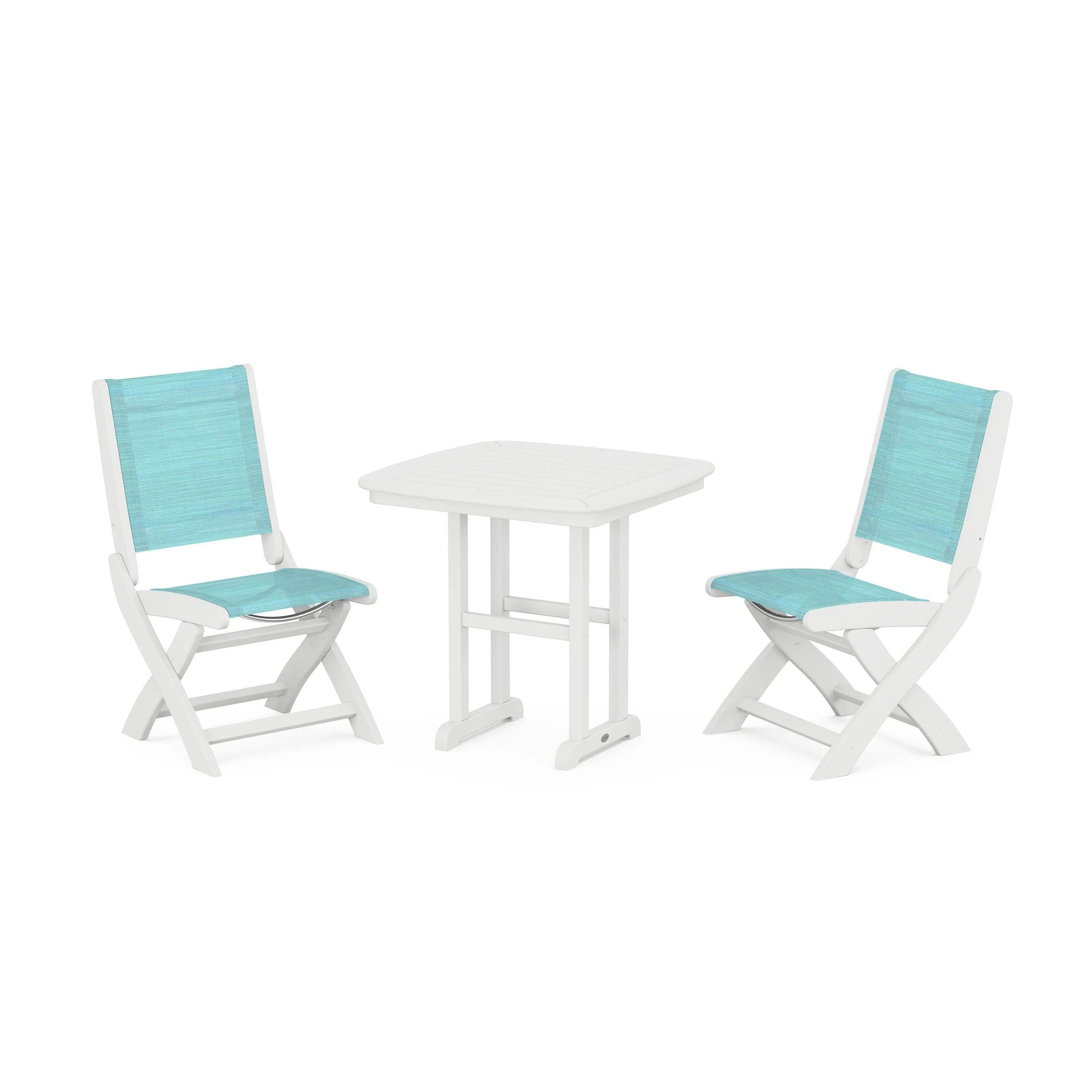 Coastal Folding Side Chair 3-Piece Dining Set - Image 102