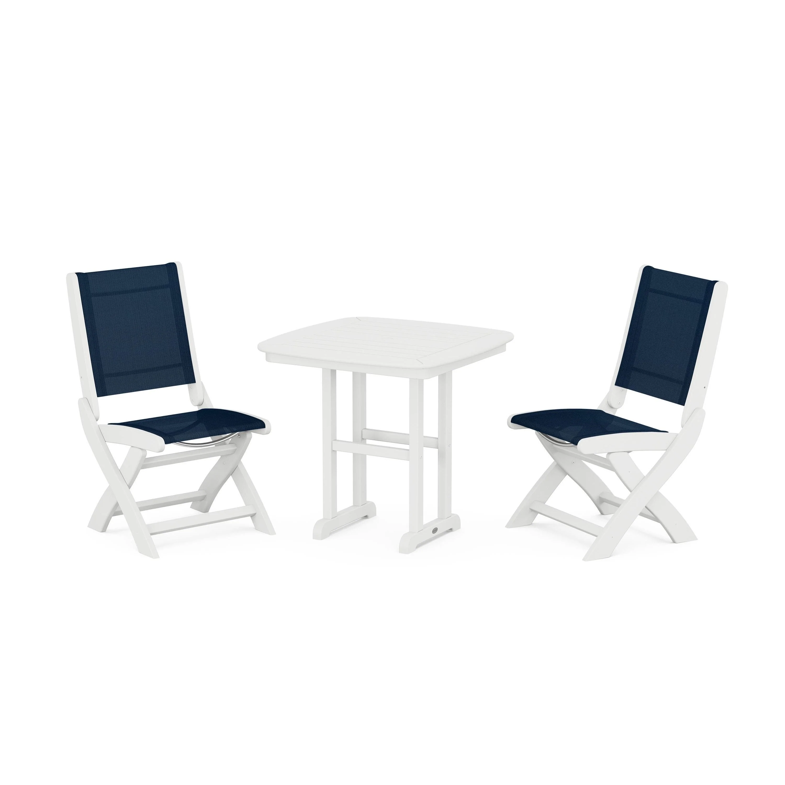 Coastal Folding Side Chair 3-Piece Dining Set - Image 39