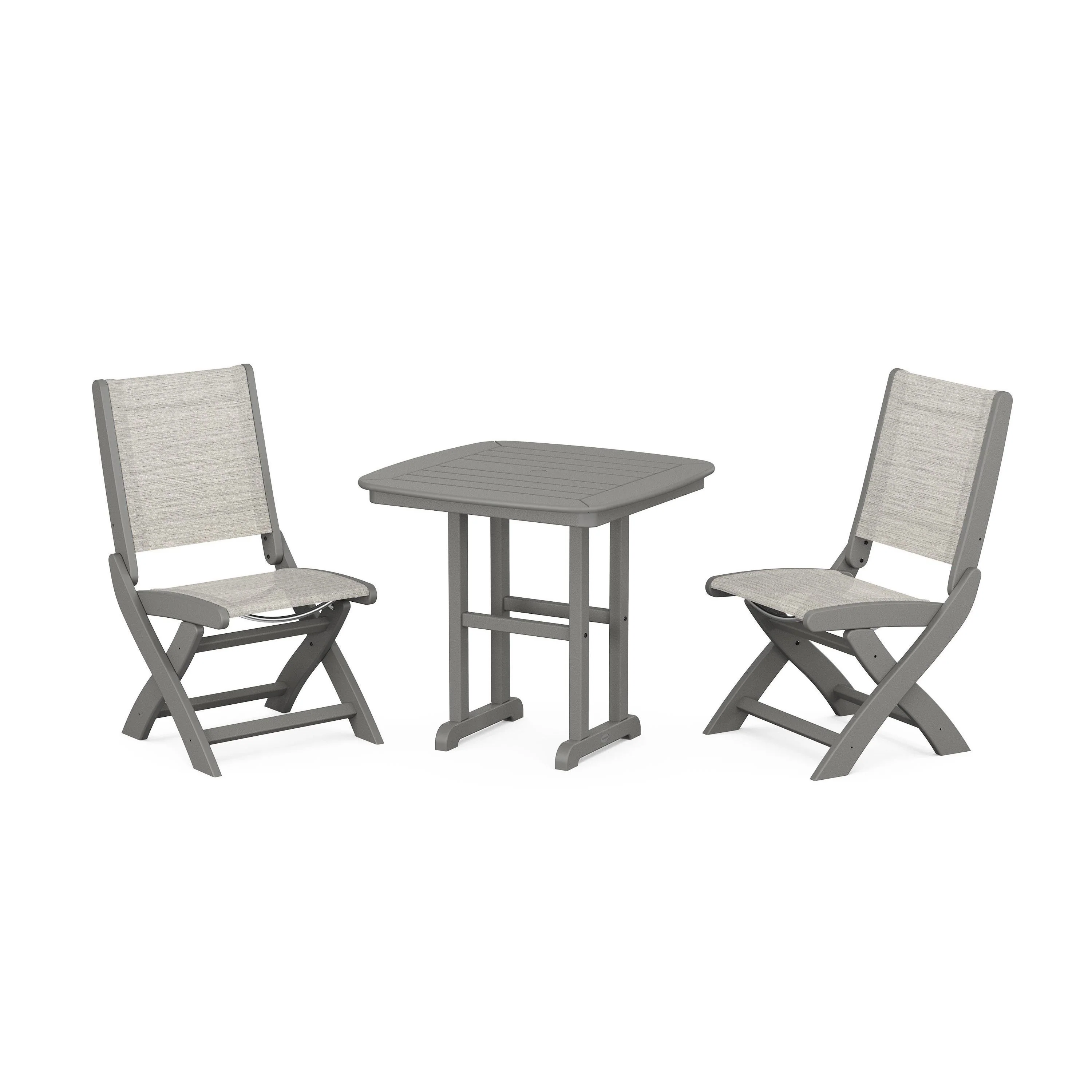 Coastal Folding Side Chair 3-Piece Dining Set - Image 53