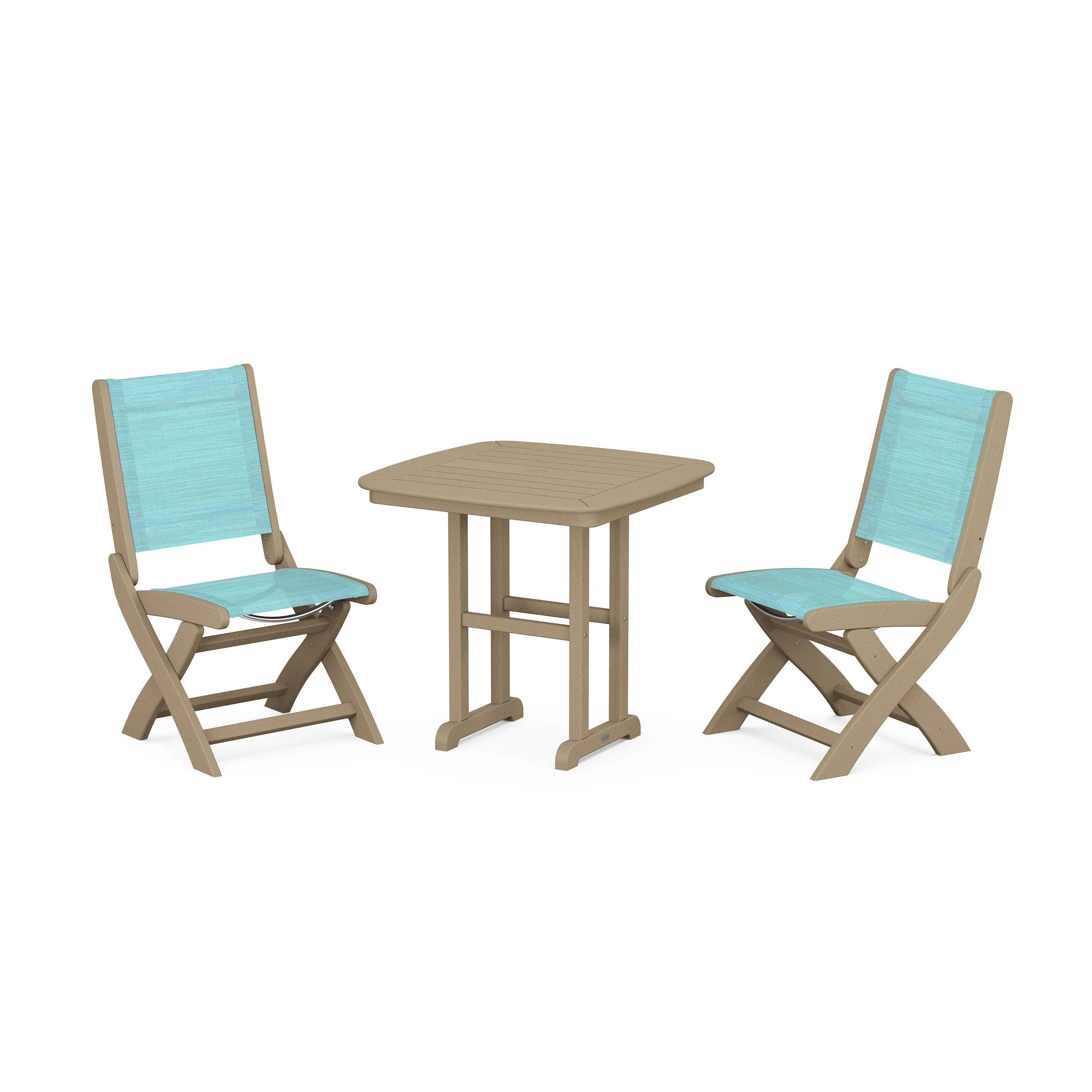 Coastal Folding Side Chair 3-Piece Dining Set - Image 60