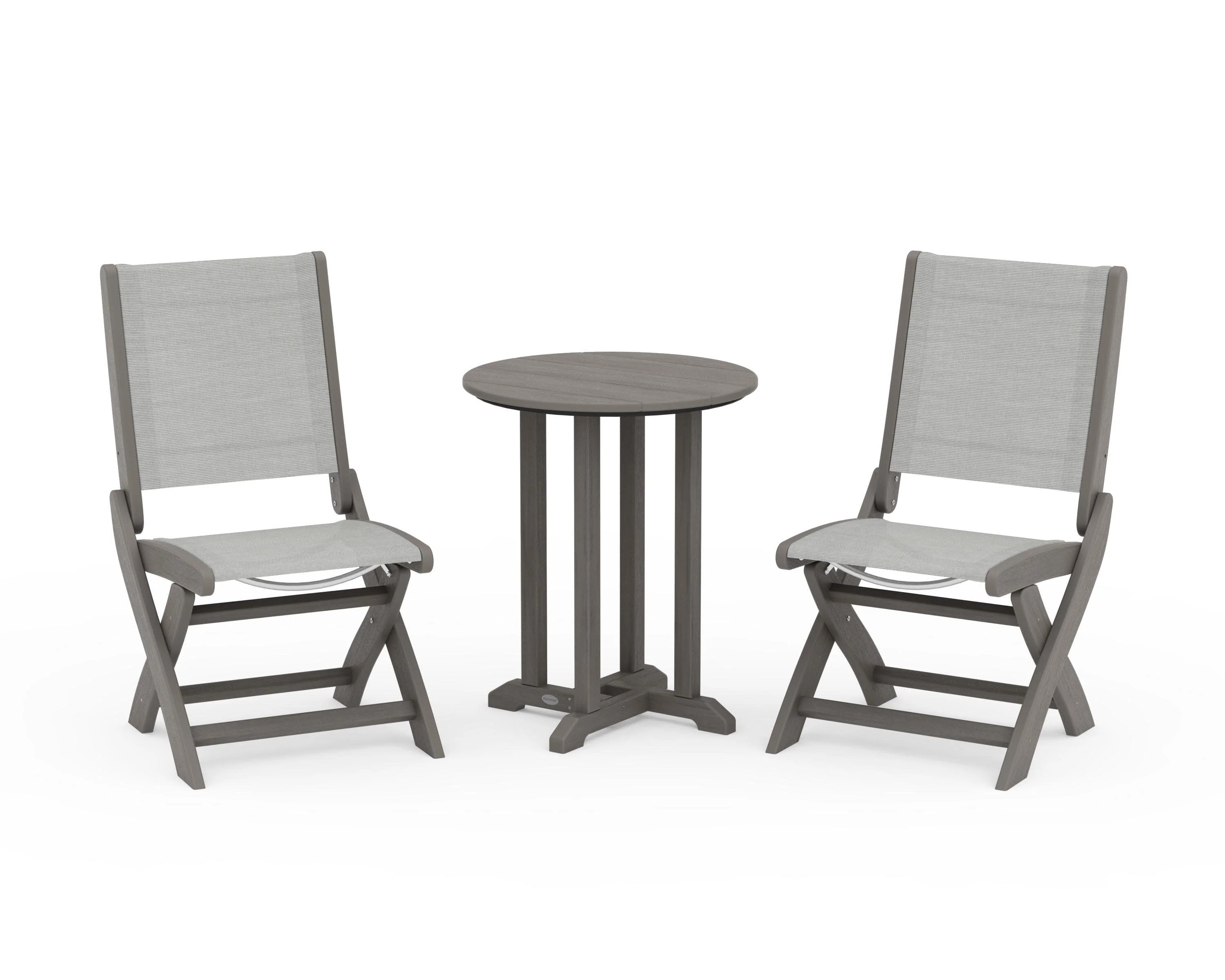Coastal Folding Side Chair 3-Piece Round Bistro Dining Set - Image 102
