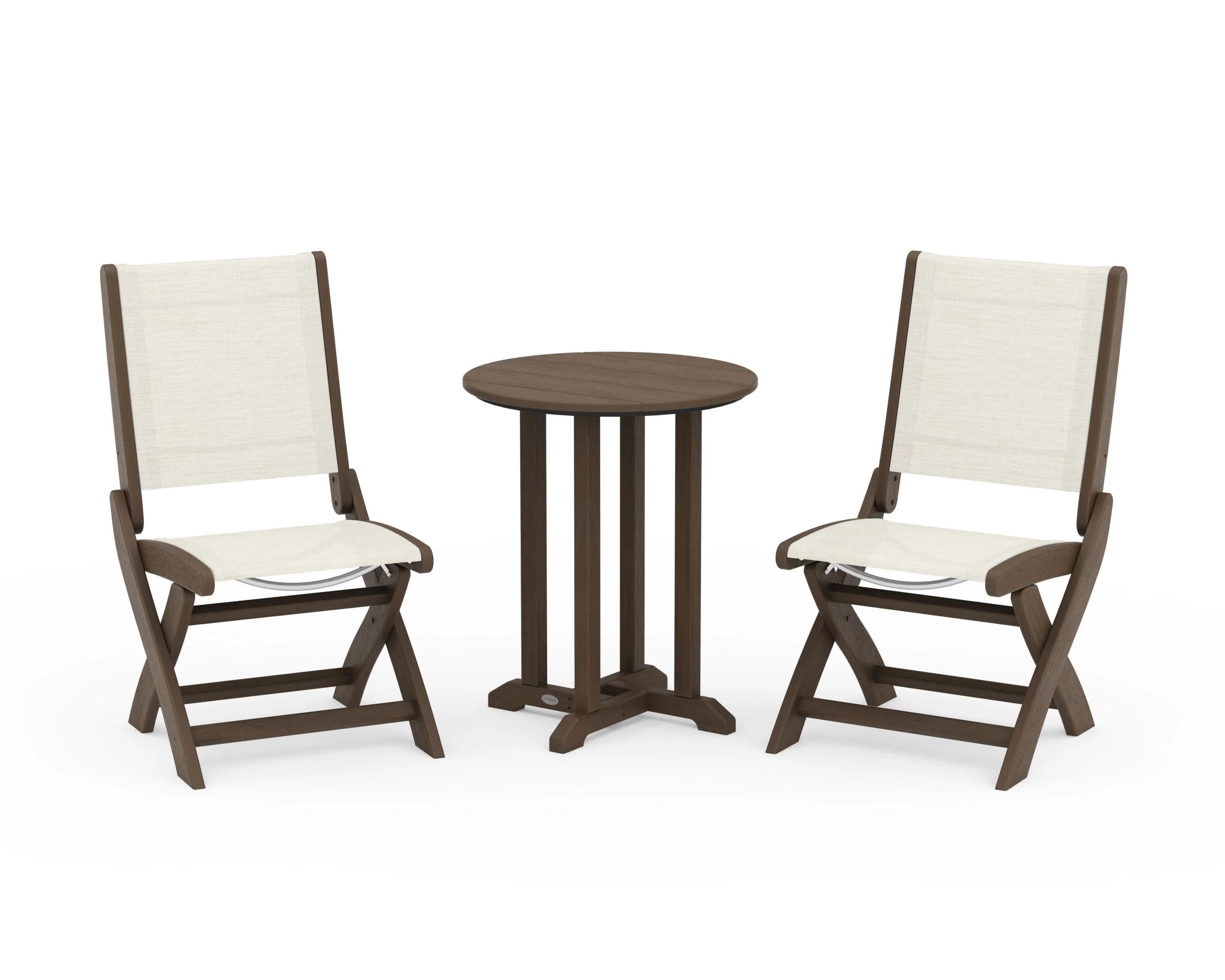 Coastal Folding Side Chair 3-Piece Round Bistro Dining Set - Image 110