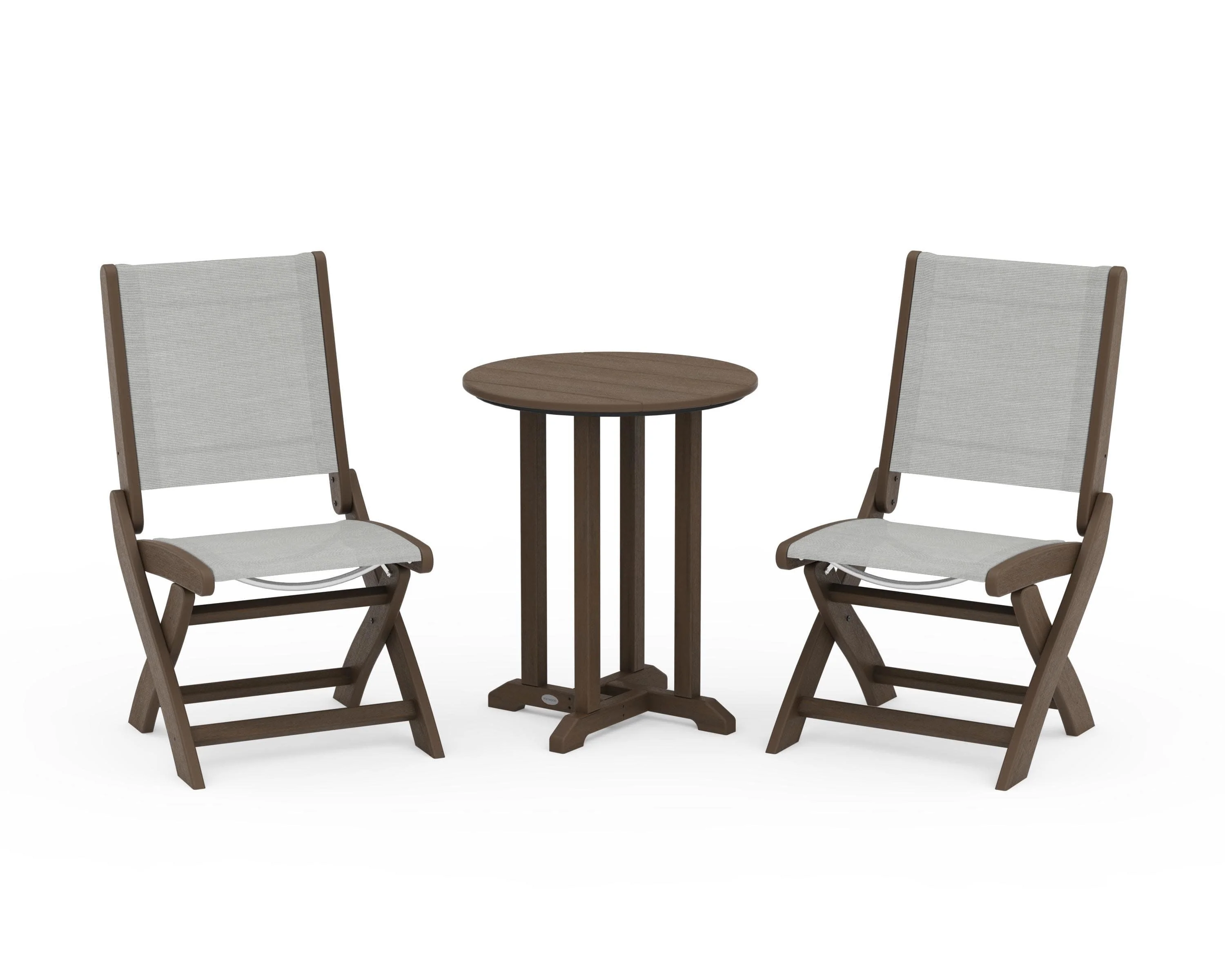 Coastal Folding Side Chair 3-Piece Round Bistro Dining Set - Image 114