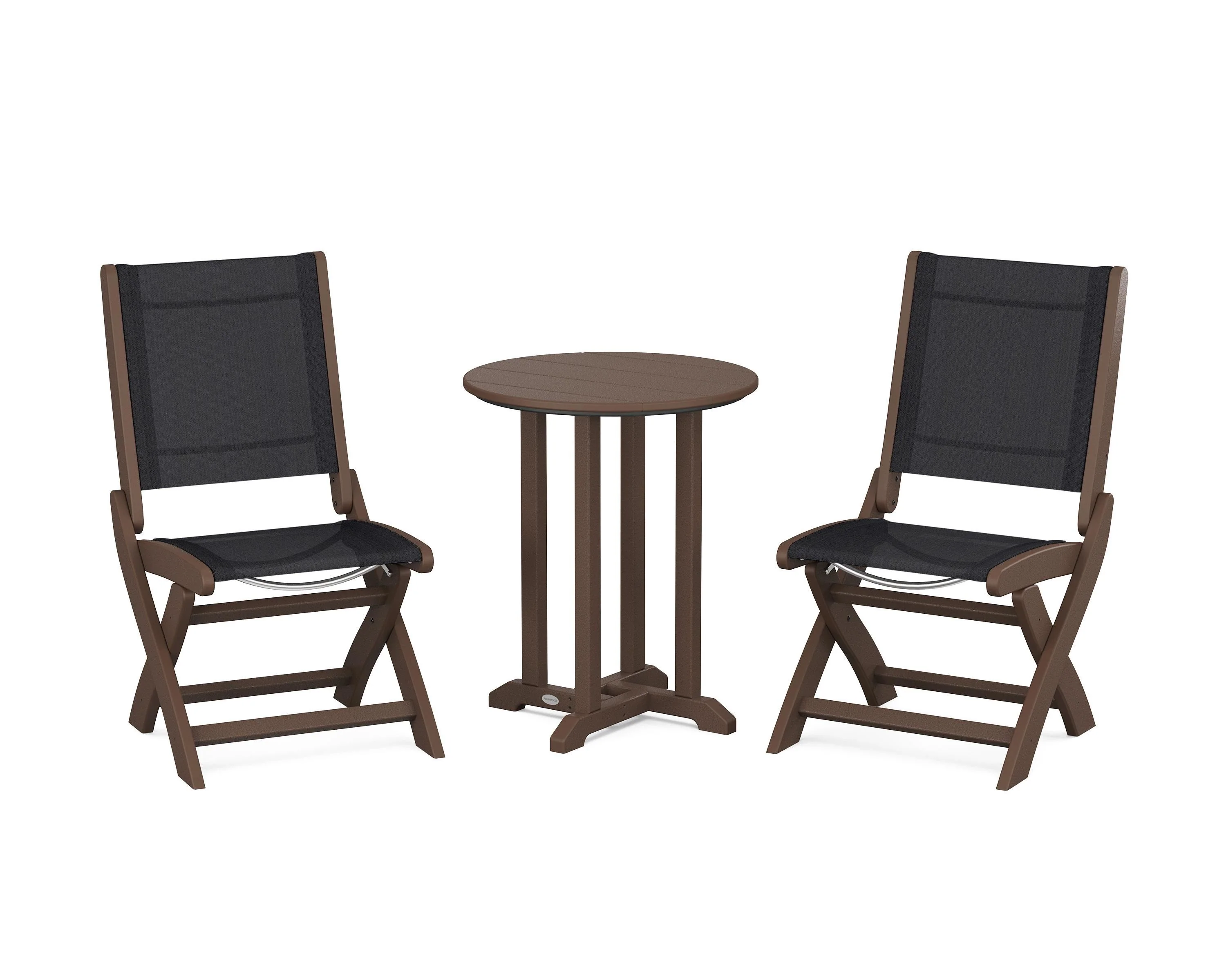 Coastal Folding Side Chair 3-Piece Round Bistro Dining Set - Image 23