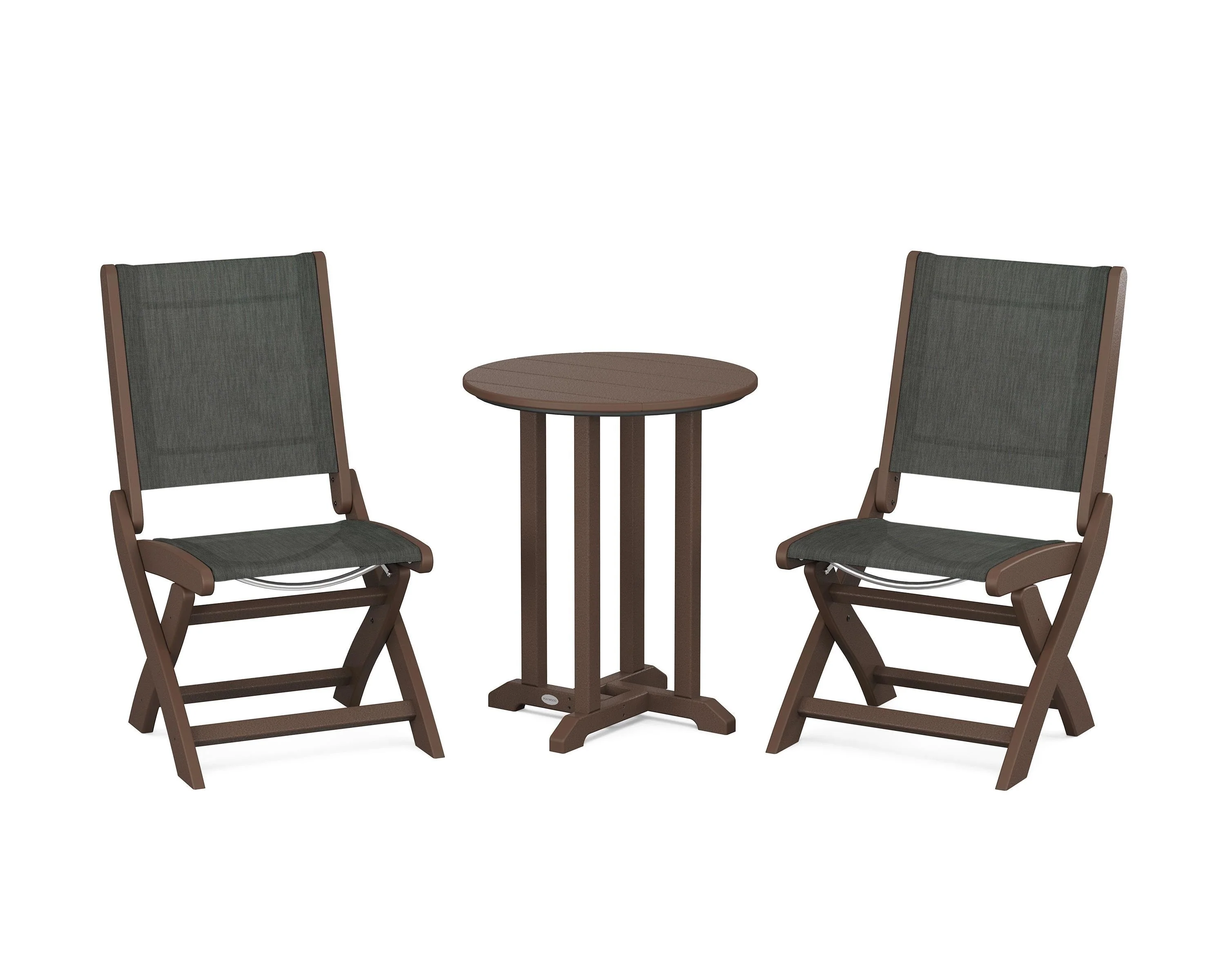 Coastal Folding Side Chair 3-Piece Round Bistro Dining Set - Image 39