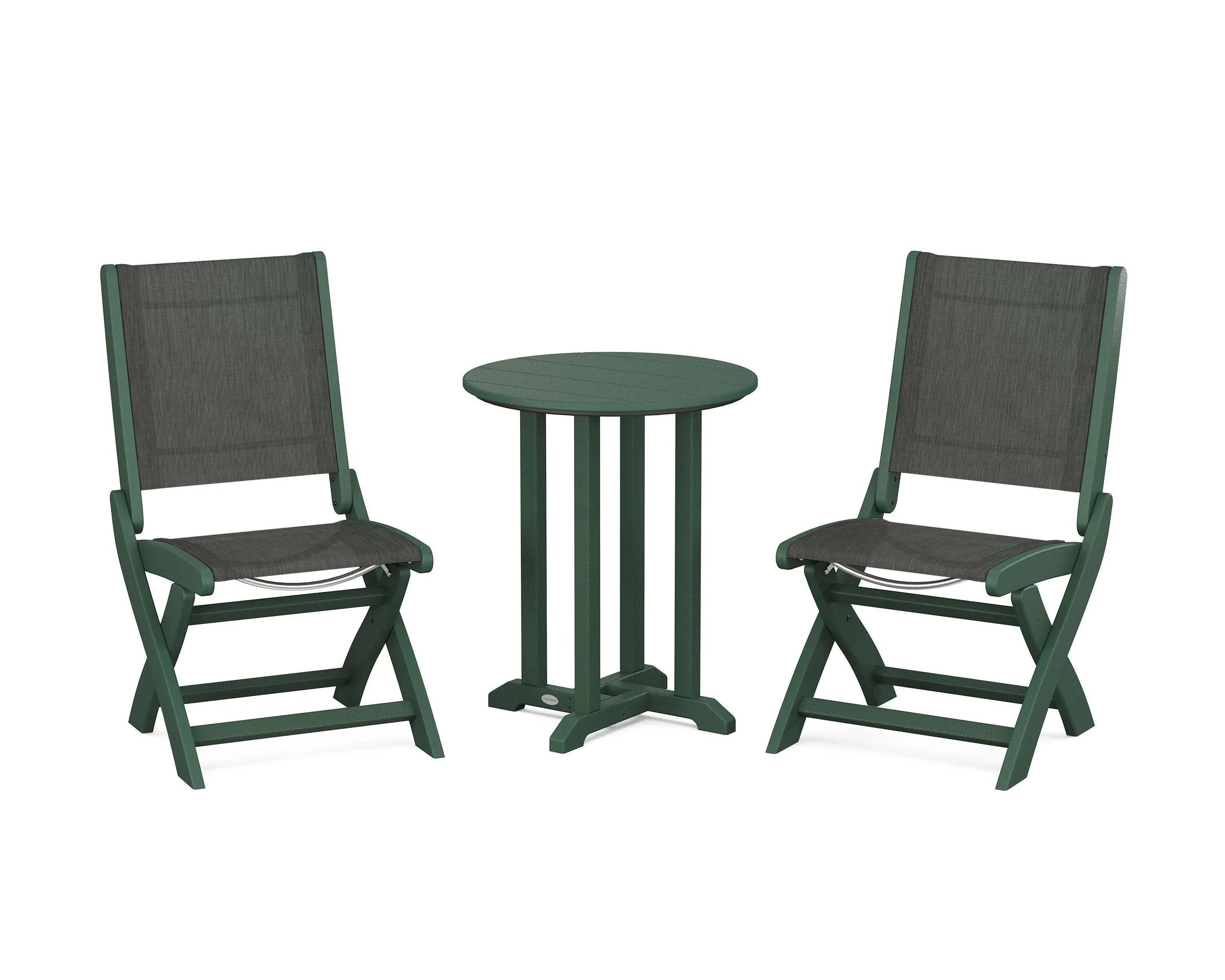Coastal Folding Side Chair 3-Piece Round Bistro Dining Set - Image 41