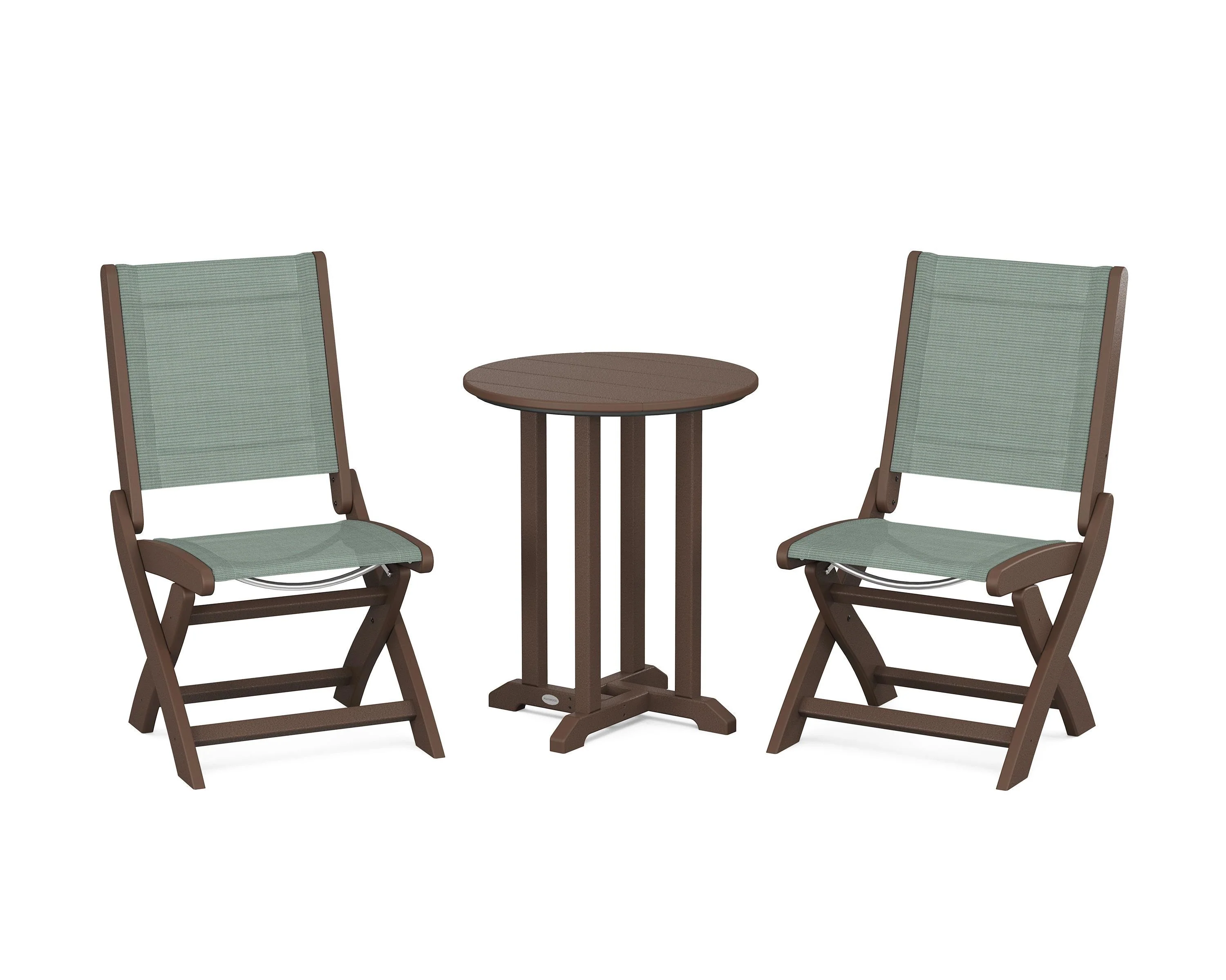 Coastal Folding Side Chair 3-Piece Round Bistro Dining Set - Image 50