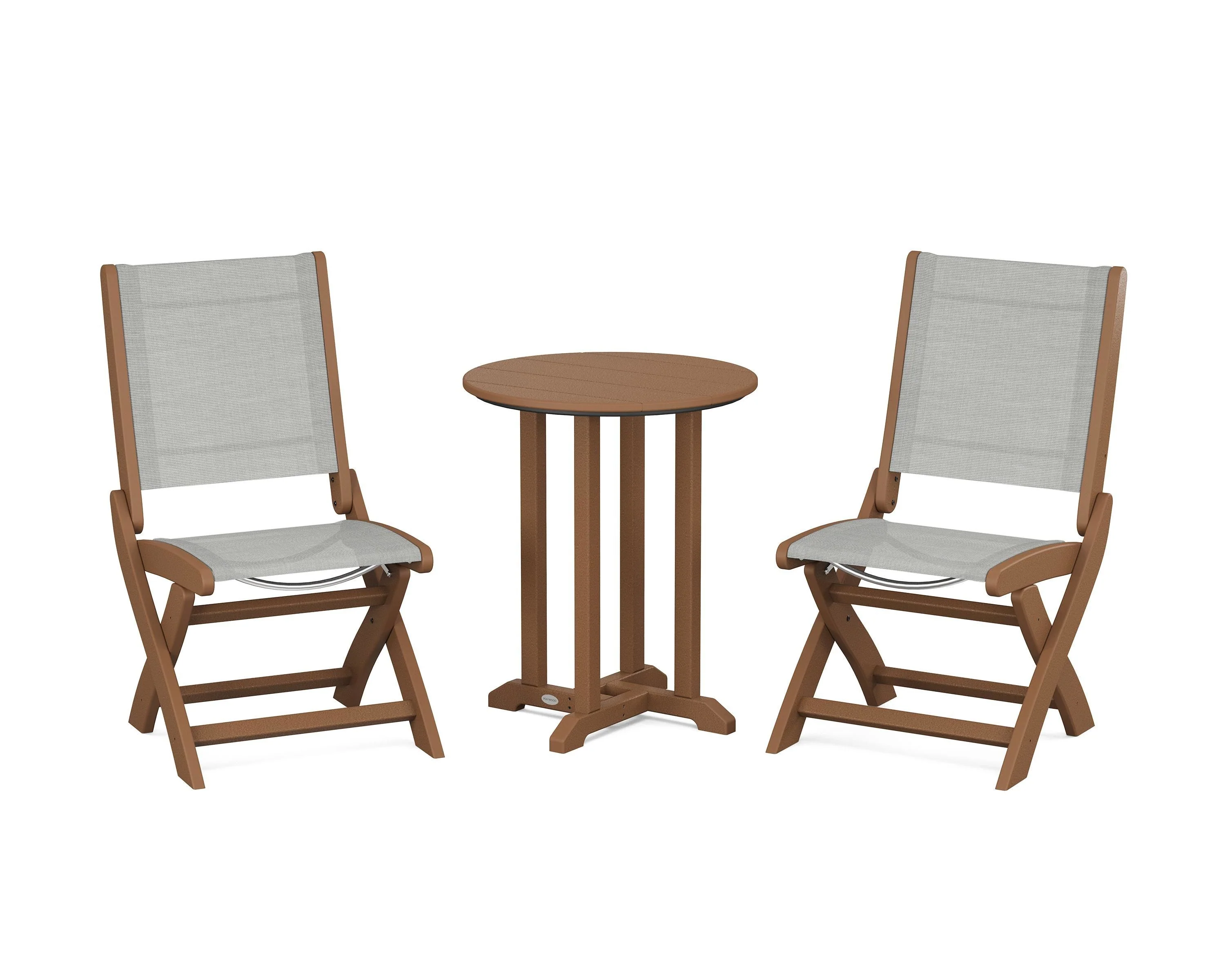 Coastal Folding Side Chair 3-Piece Round Bistro Dining Set - Image 53