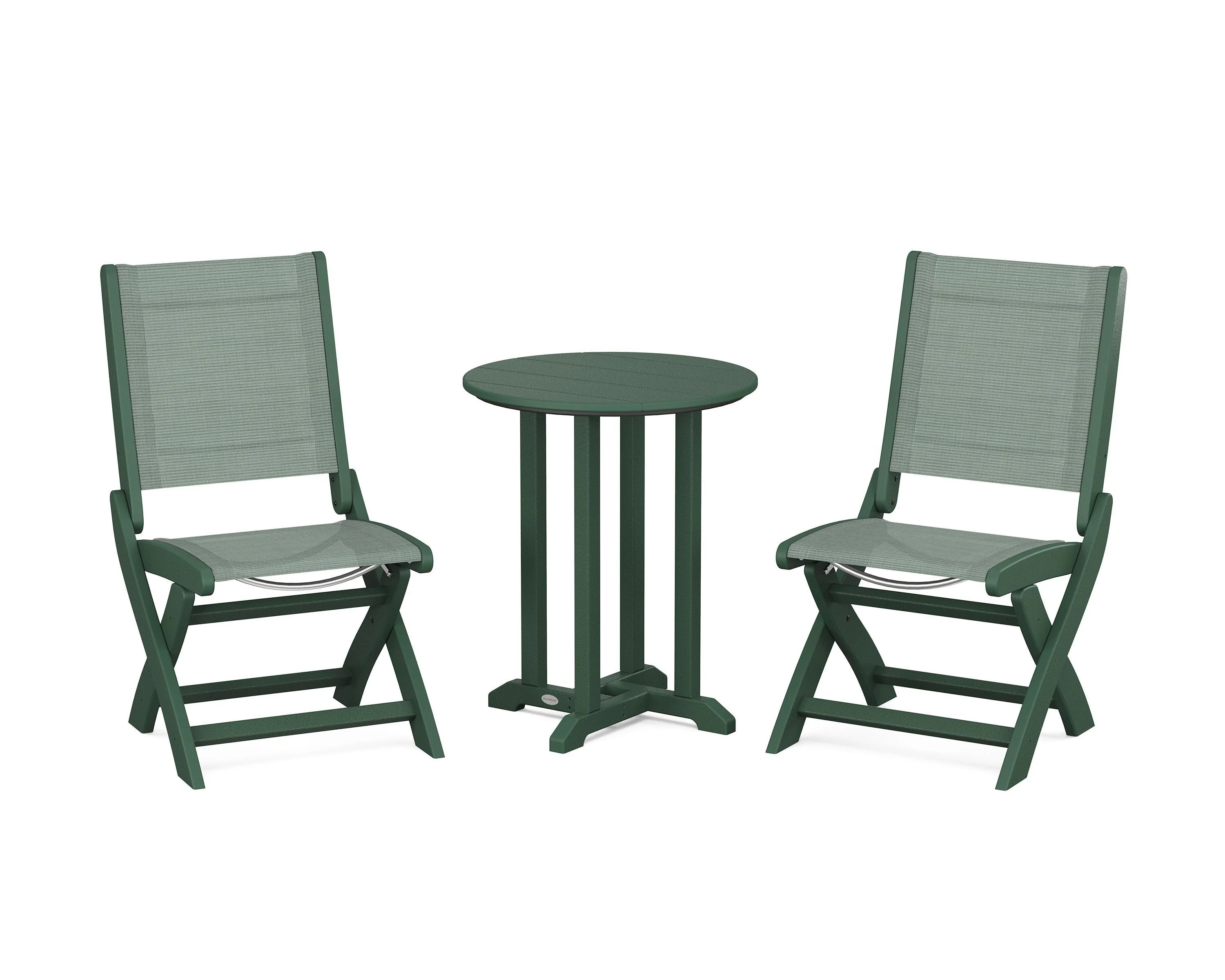 Coastal Folding Side Chair 3-Piece Round Bistro Dining Set - Image 54