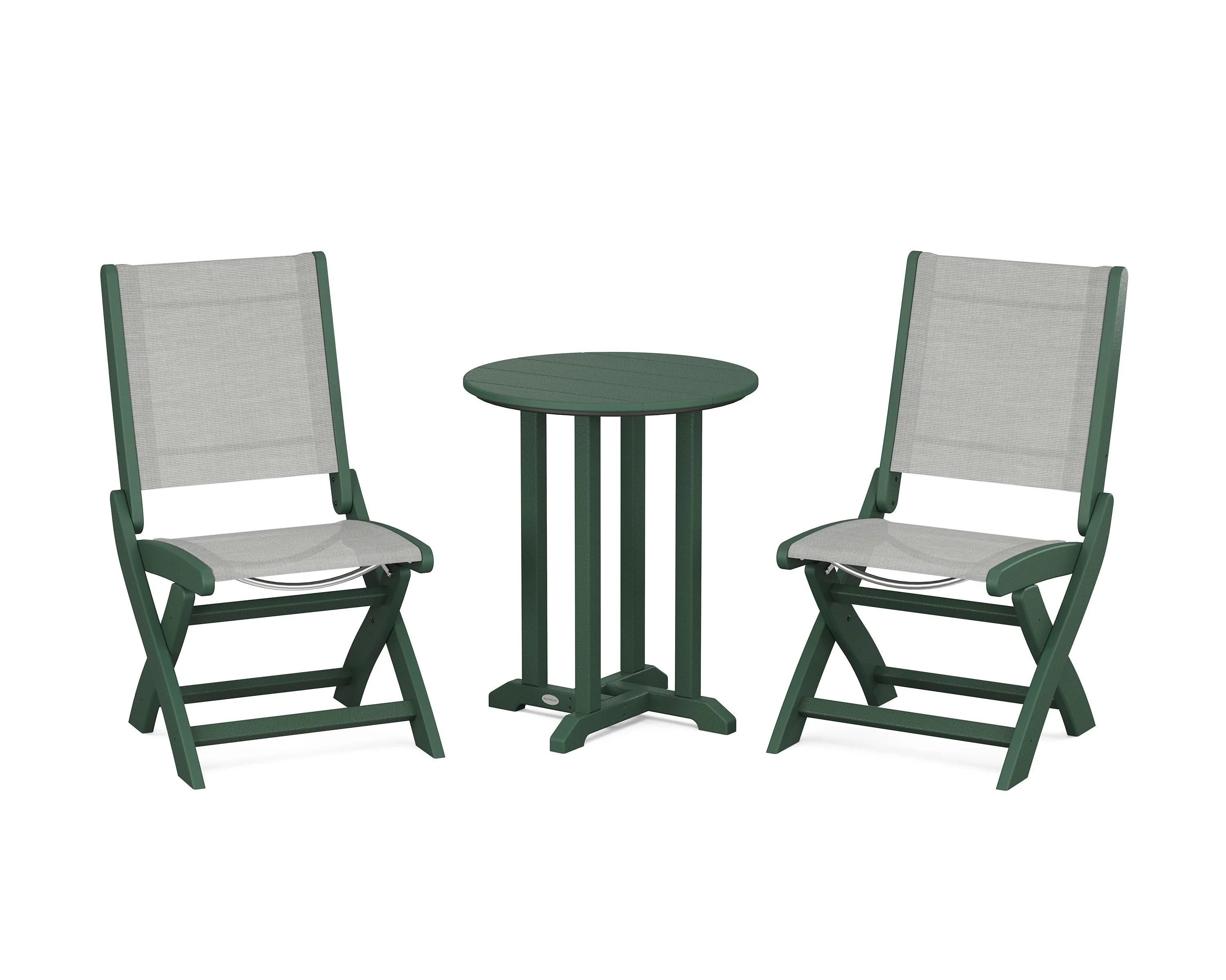Coastal Folding Side Chair 3-Piece Round Bistro Dining Set - Image 60