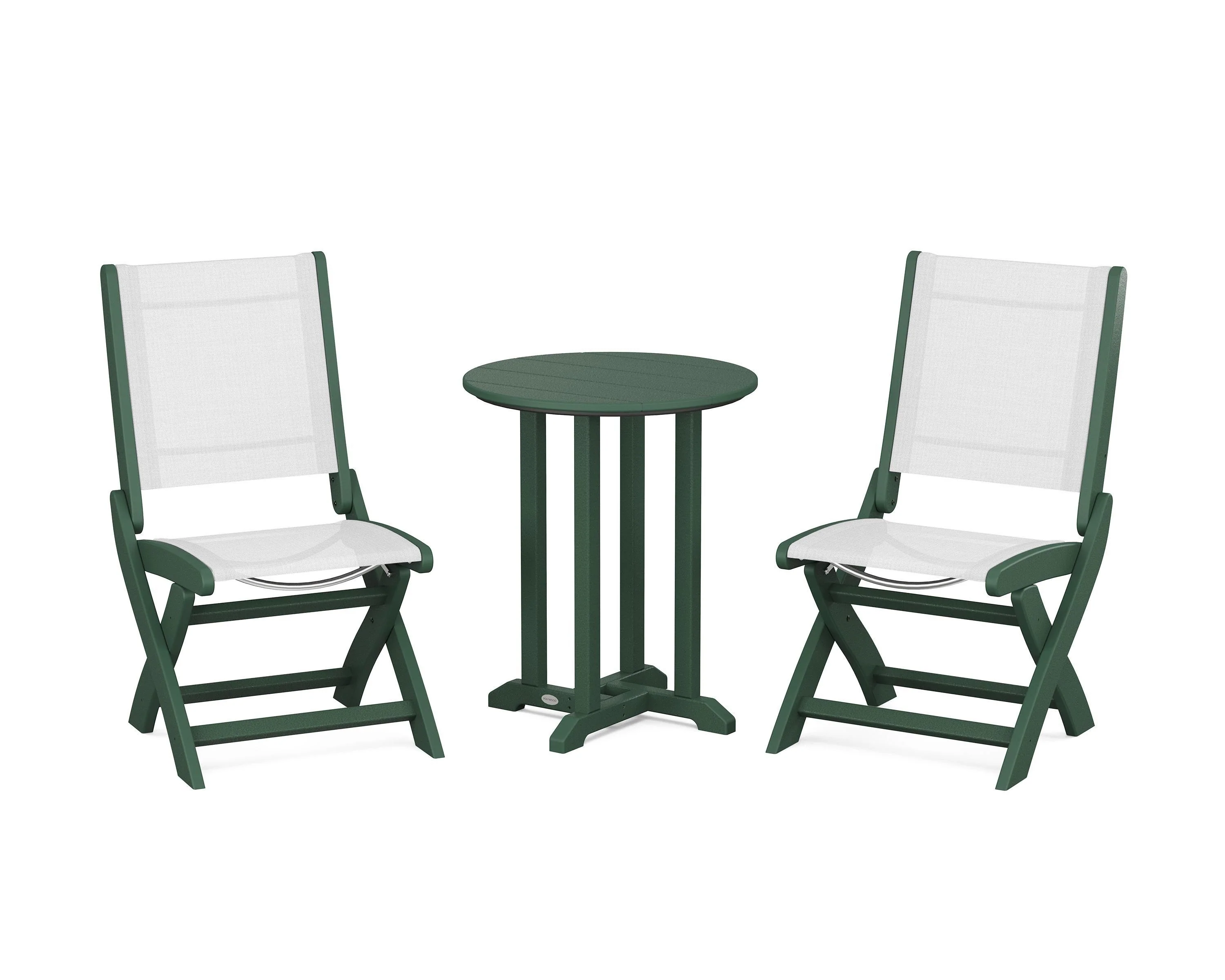 Coastal Folding Side Chair 3-Piece Round Bistro Dining Set - Image 62