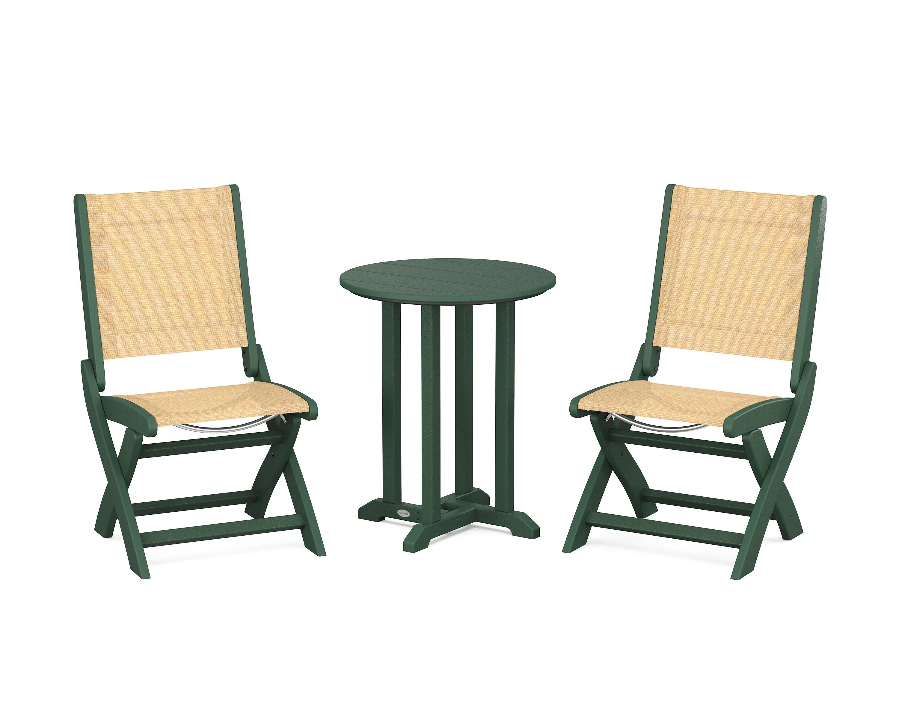 Coastal Folding Side Chair 3-Piece Round Bistro Dining Set - Image 72