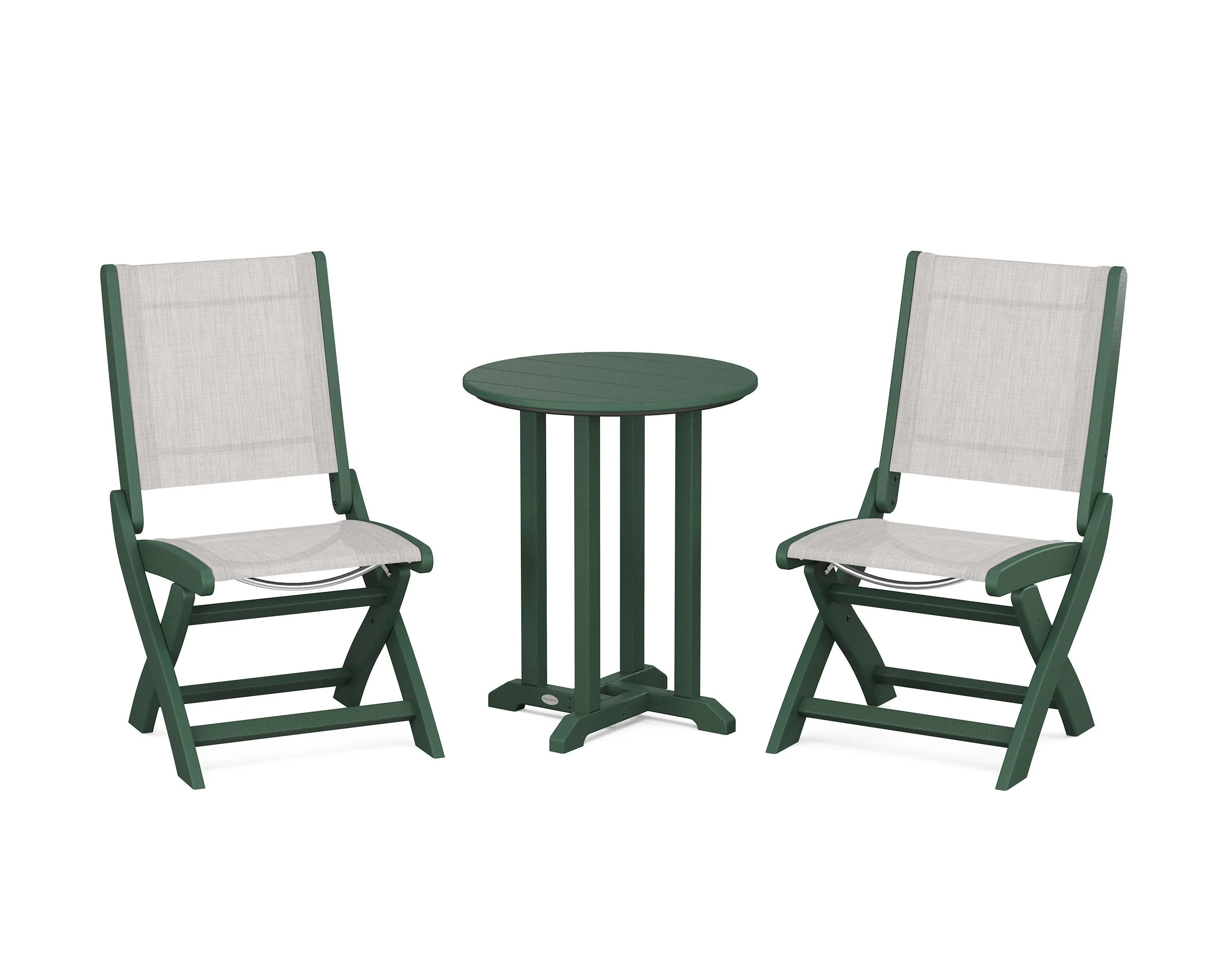 Coastal Folding Side Chair 3-Piece Round Bistro Dining Set - Image 74