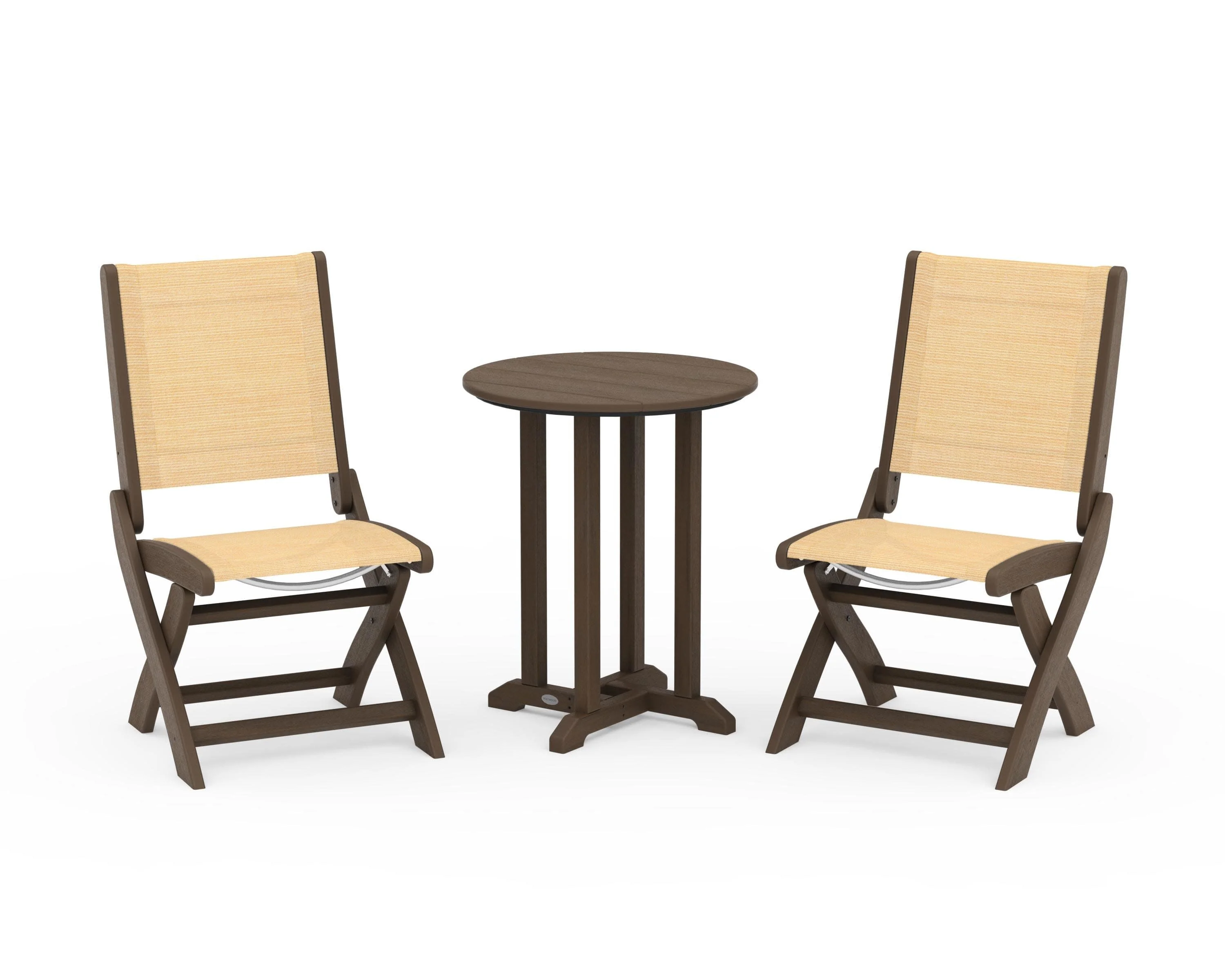 Coastal Folding Side Chair 3-Piece Round Bistro Dining Set - Image 95