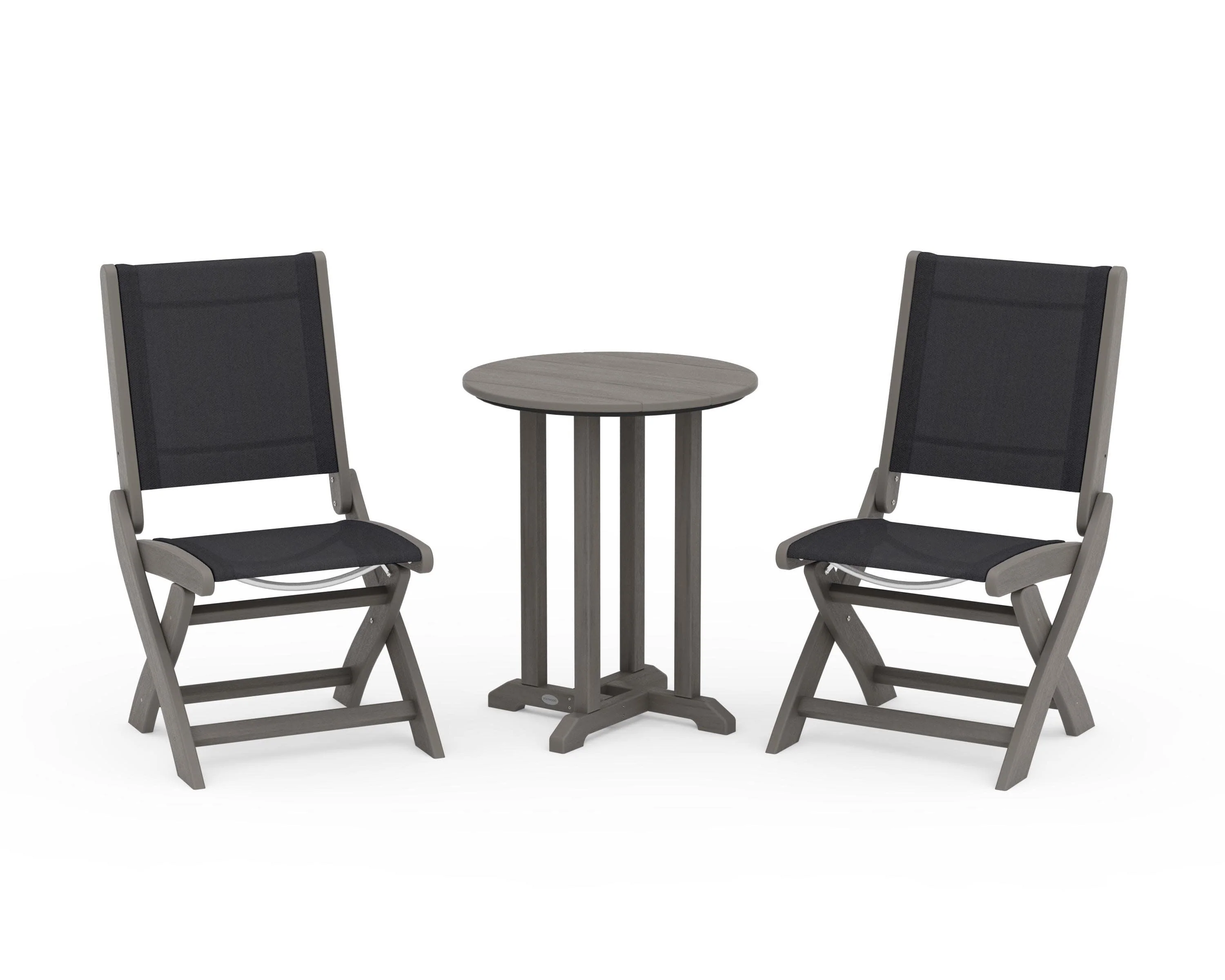 Coastal Folding Side Chair 3-Piece Round Bistro Dining Set - Image 97