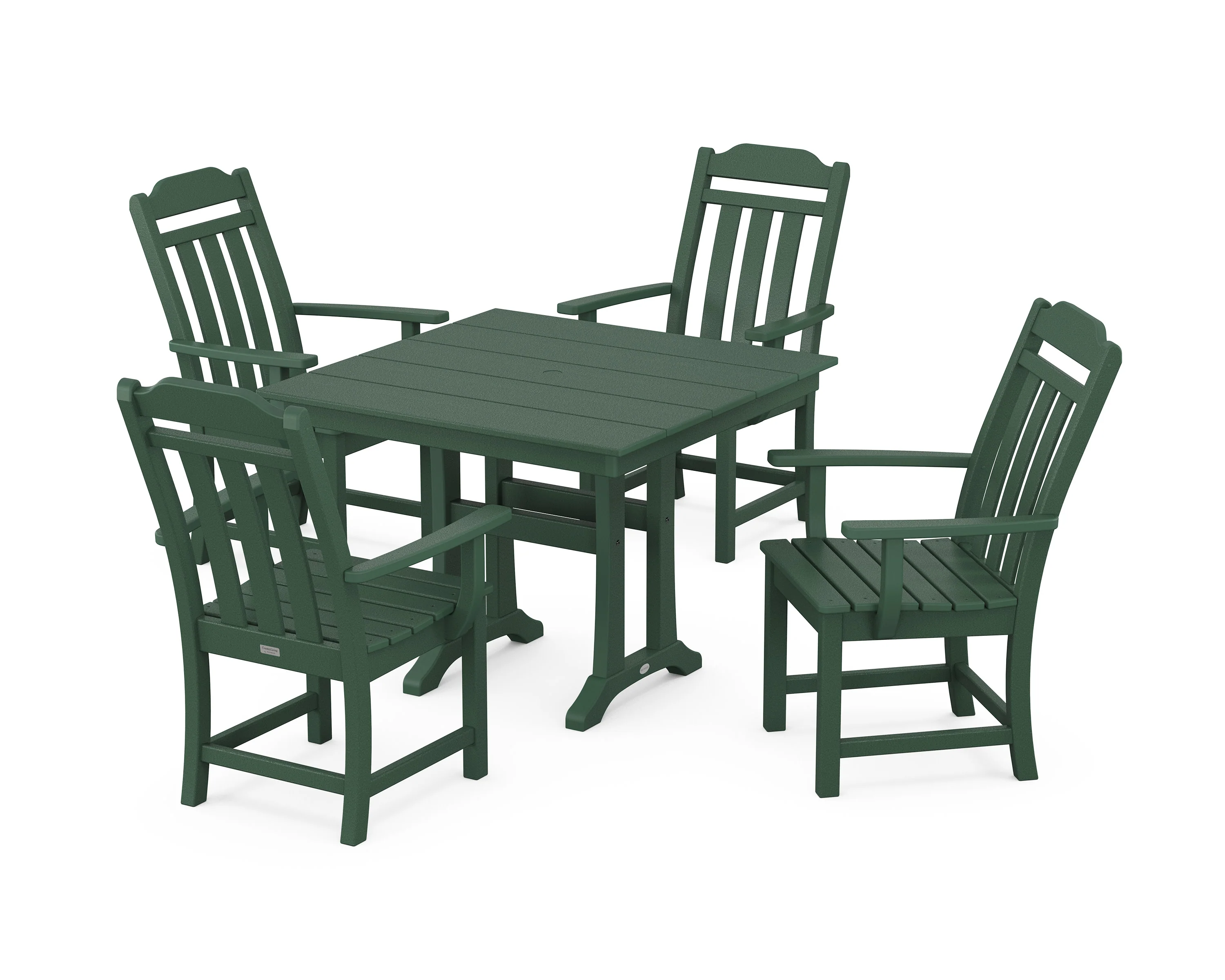 Cottage 5-Piece Farmhouse Dining Set with Trestle Legs - Image 5
