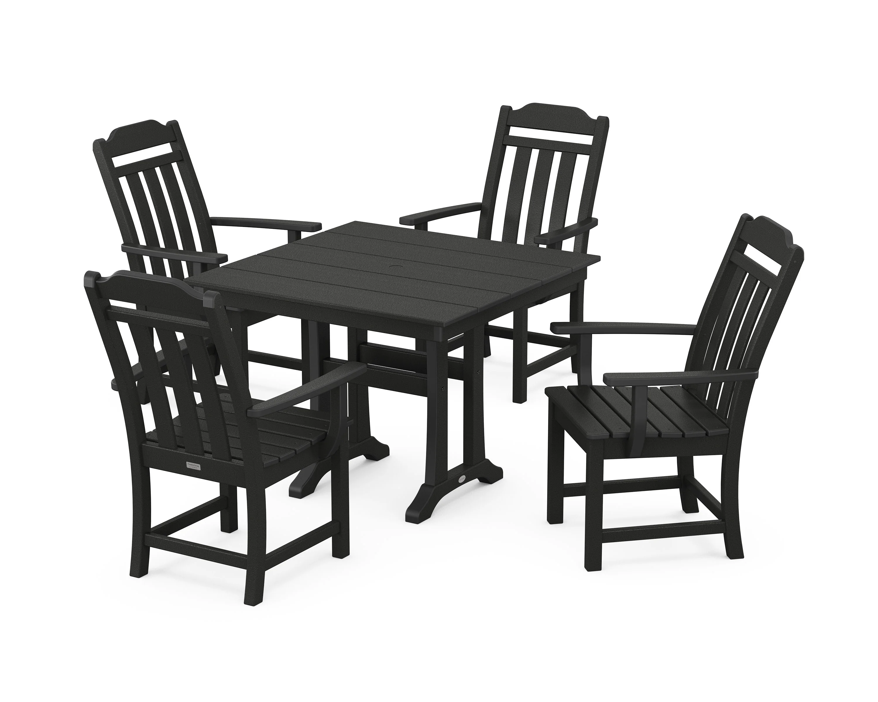 Cottage 5-Piece Farmhouse Dining Set with Trestle Legs - Image 8