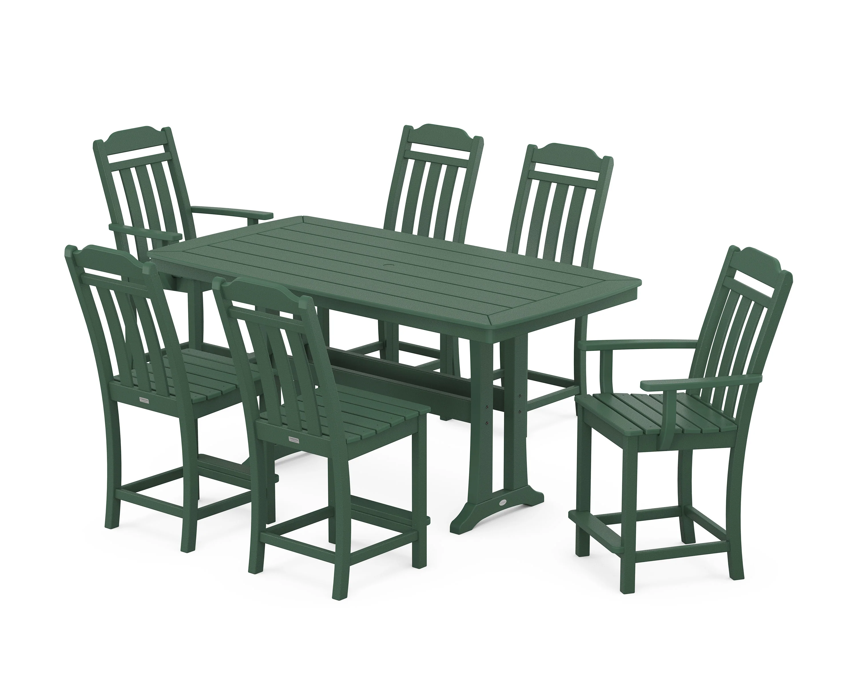 Cottage 7-Piece Counter Set with Trestle Legs - Image 5