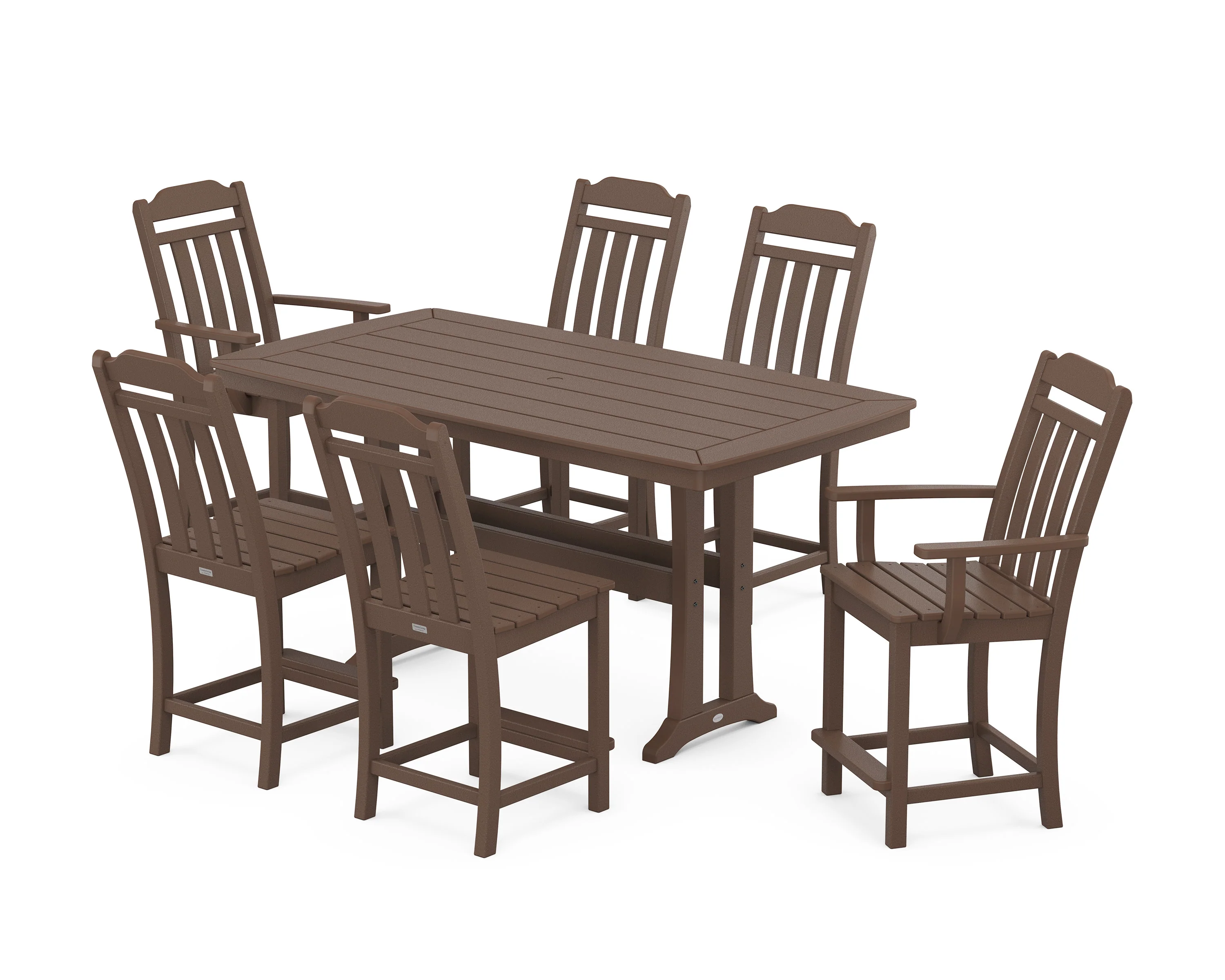 Cottage 7-Piece Counter Set with Trestle Legs - Image 7
