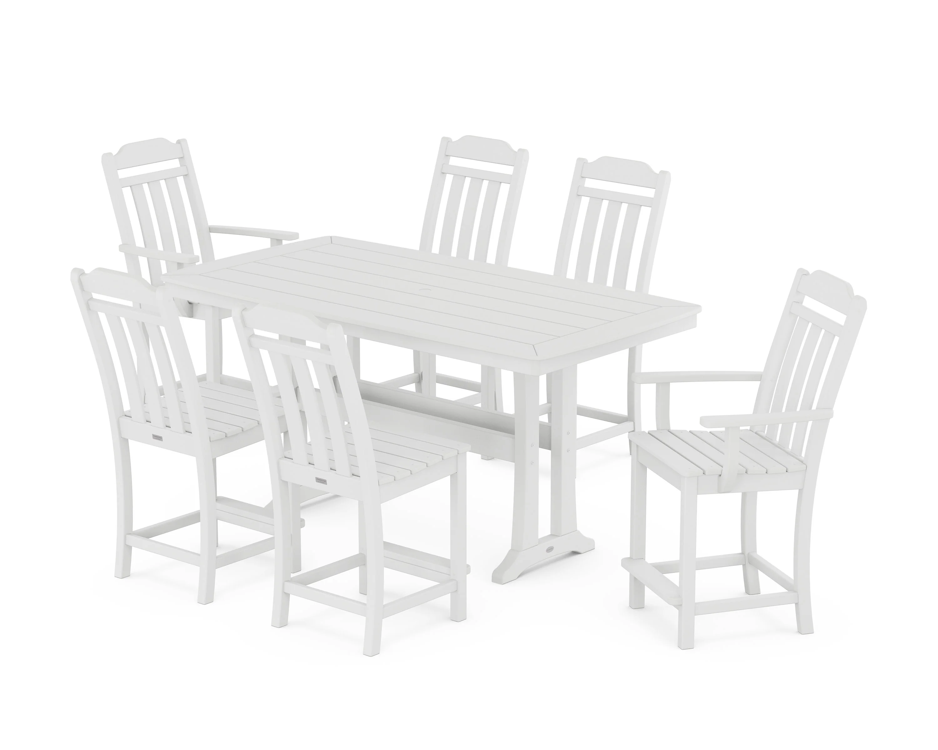 Cottage 7-Piece Counter Set with Trestle Legs - Image 8