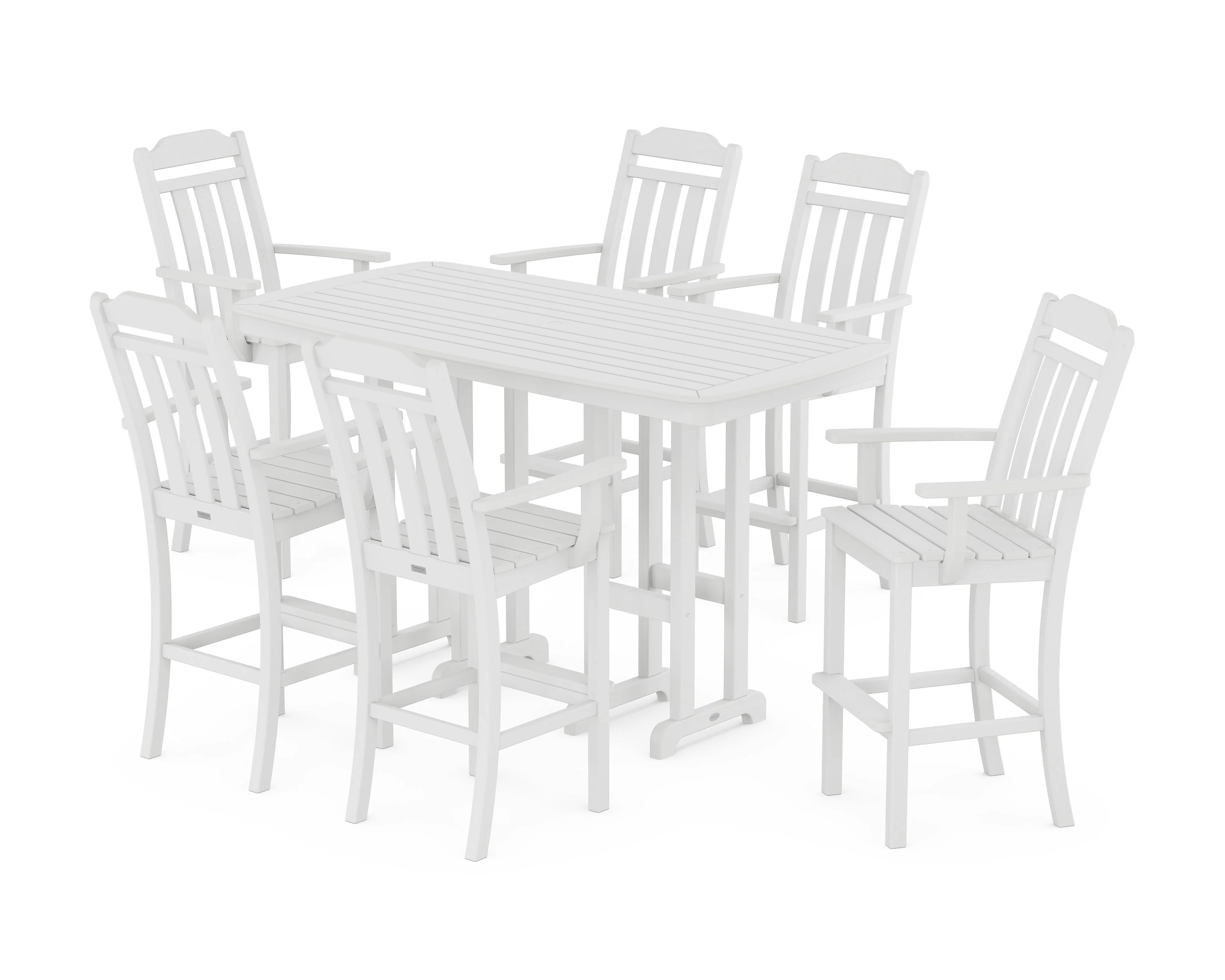 Cottage Arm Chair 7-Piece Bar Set - Image 4