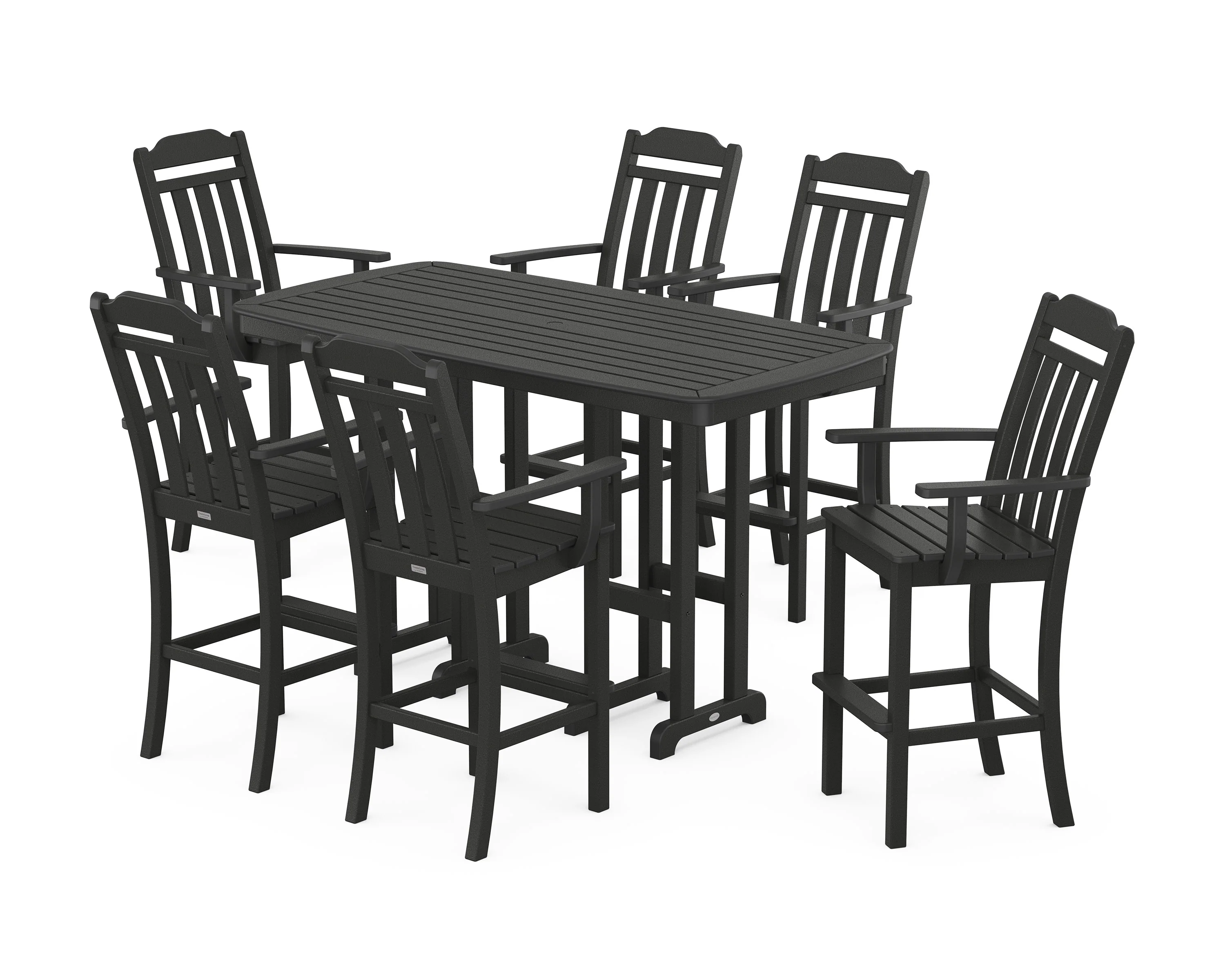 Cottage Arm Chair 7-Piece Bar Set - Image 5
