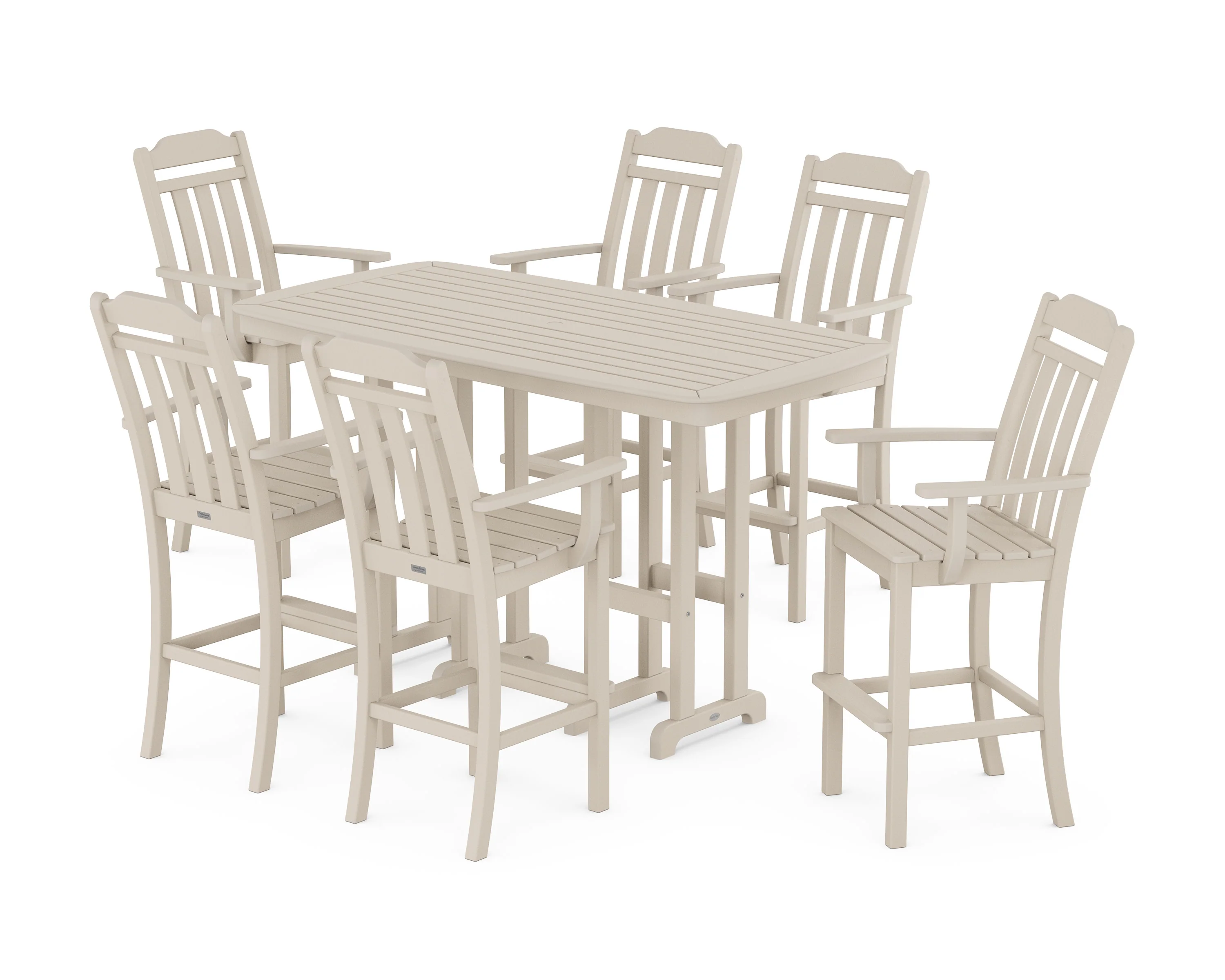 Cottage Arm Chair 7-Piece Bar Set - Image 6