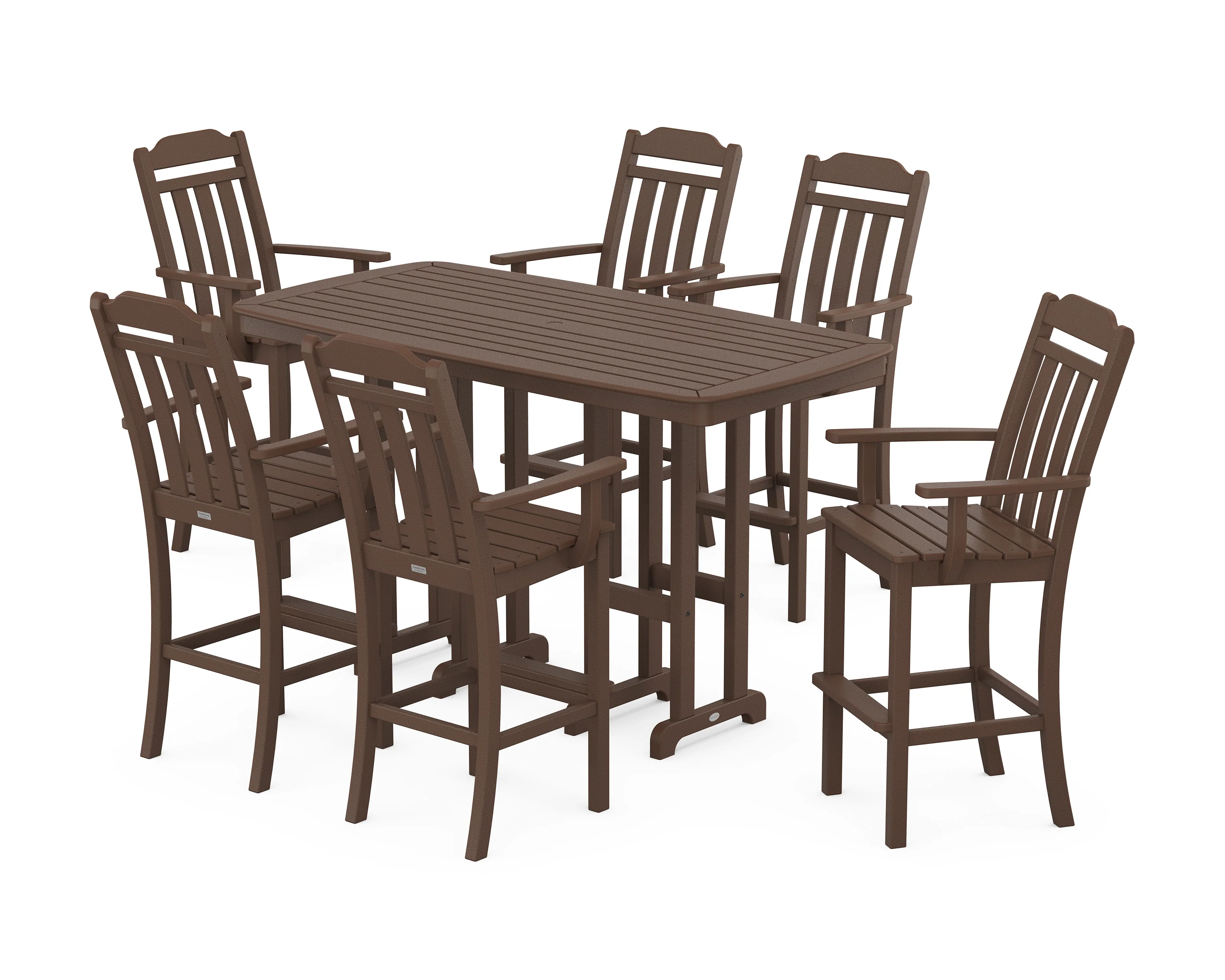 Cottage Arm Chair 7-Piece Bar Set - Image 7