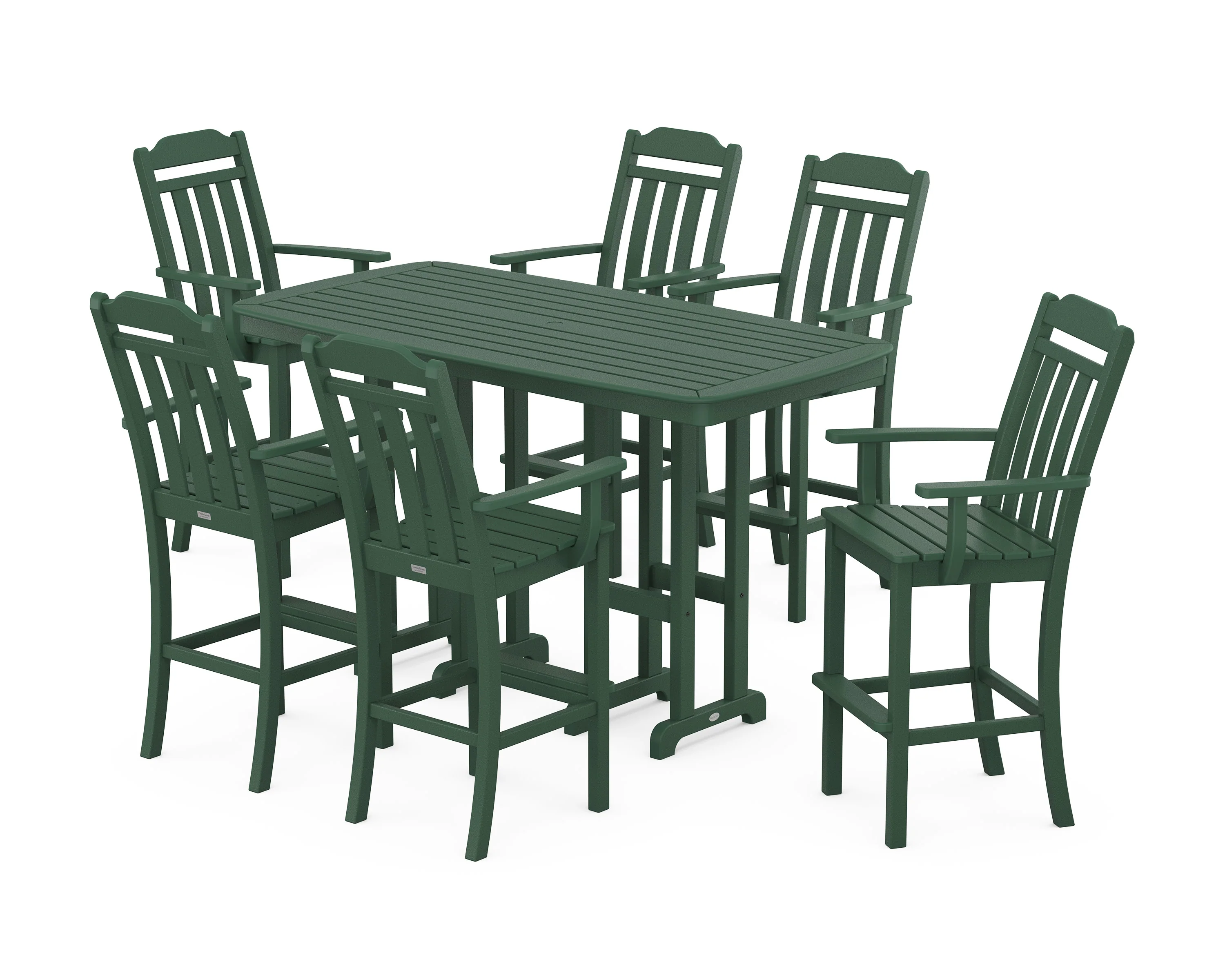 Cottage Arm Chair 7-Piece Bar Set - Image 8
