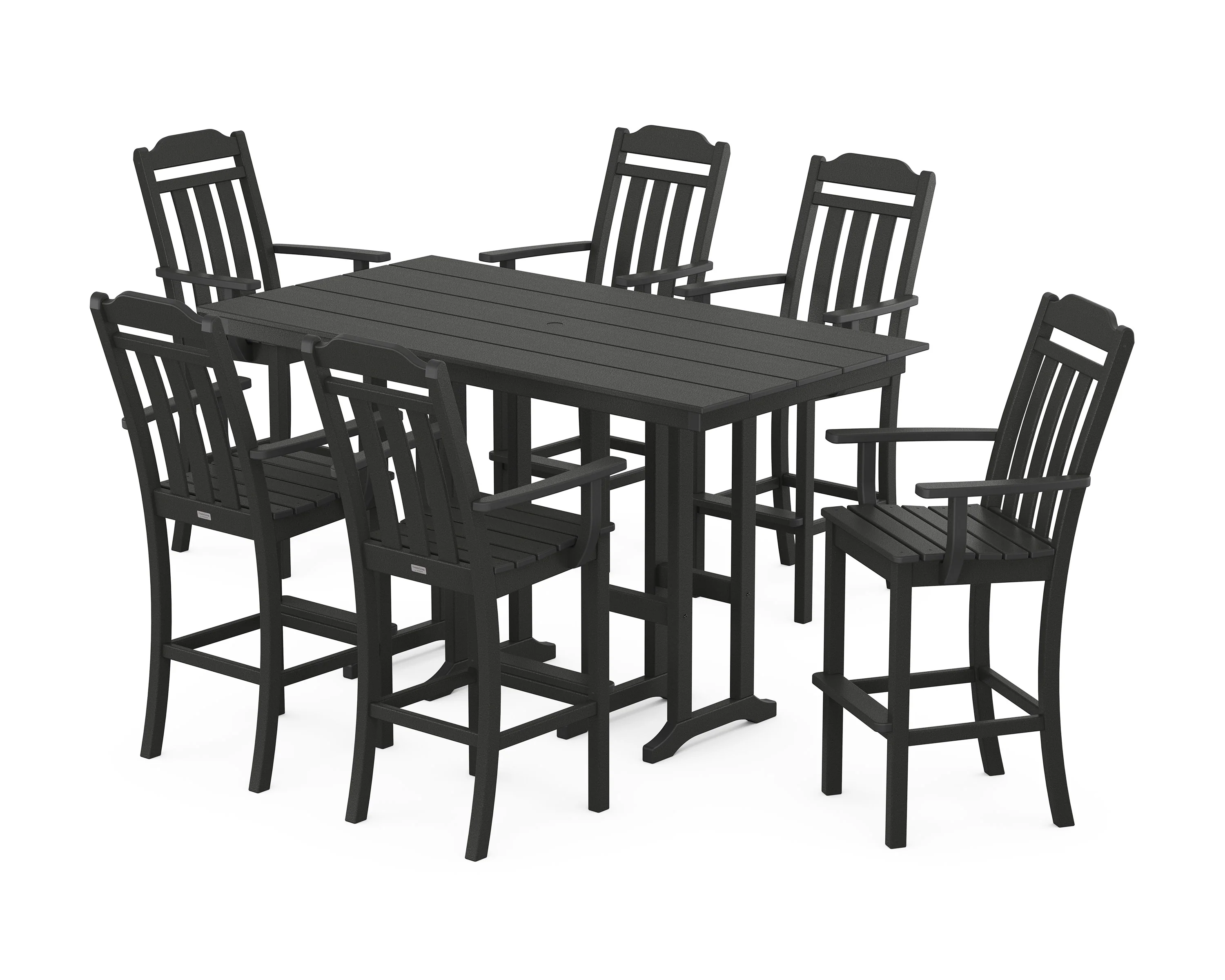 Cottage Arm Chair 7-Piece Farmhouse Bar Set - Image 5