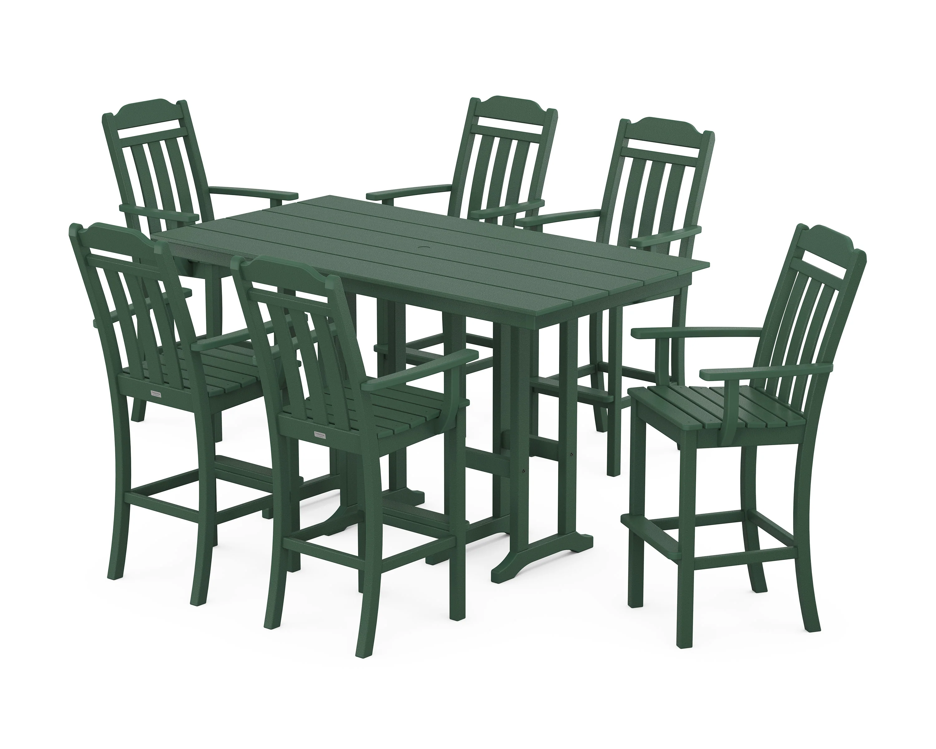 Cottage Arm Chair 7-Piece Farmhouse Bar Set - Image 7