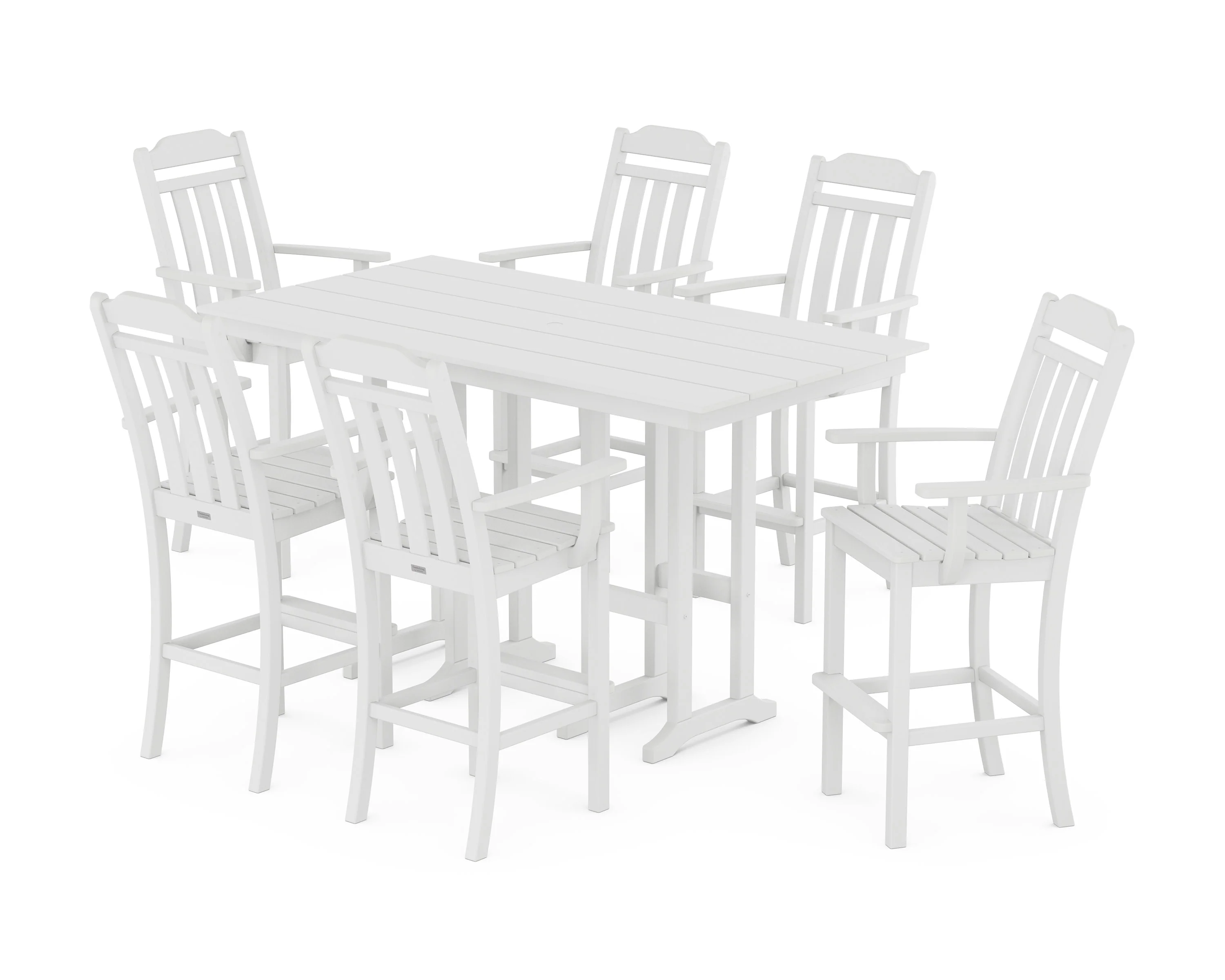 Cottage Arm Chair 7-Piece Farmhouse Bar Set - Image 8