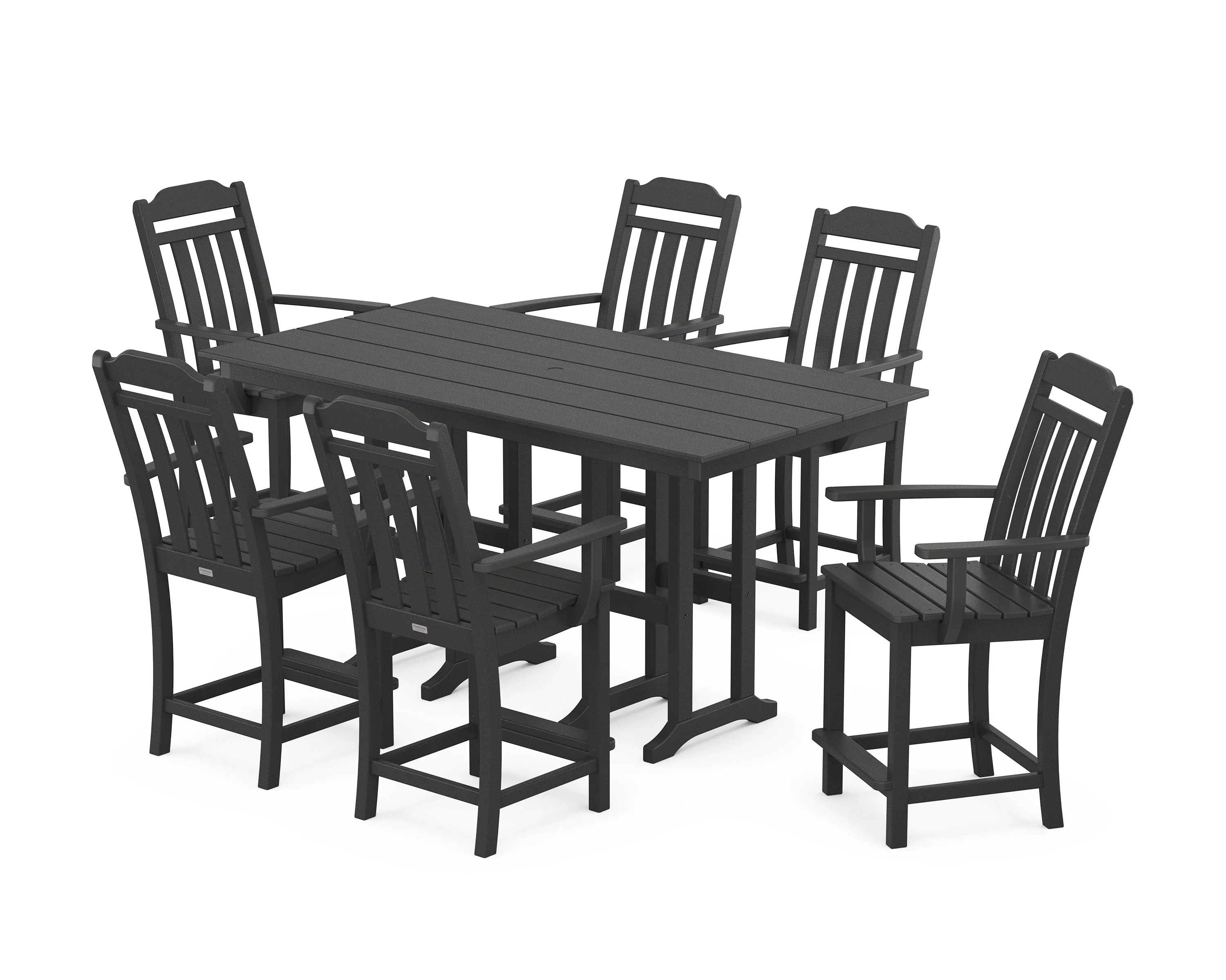 Cottage Arm Chair 7-Piece Farmhouse Counter Set - Image 5