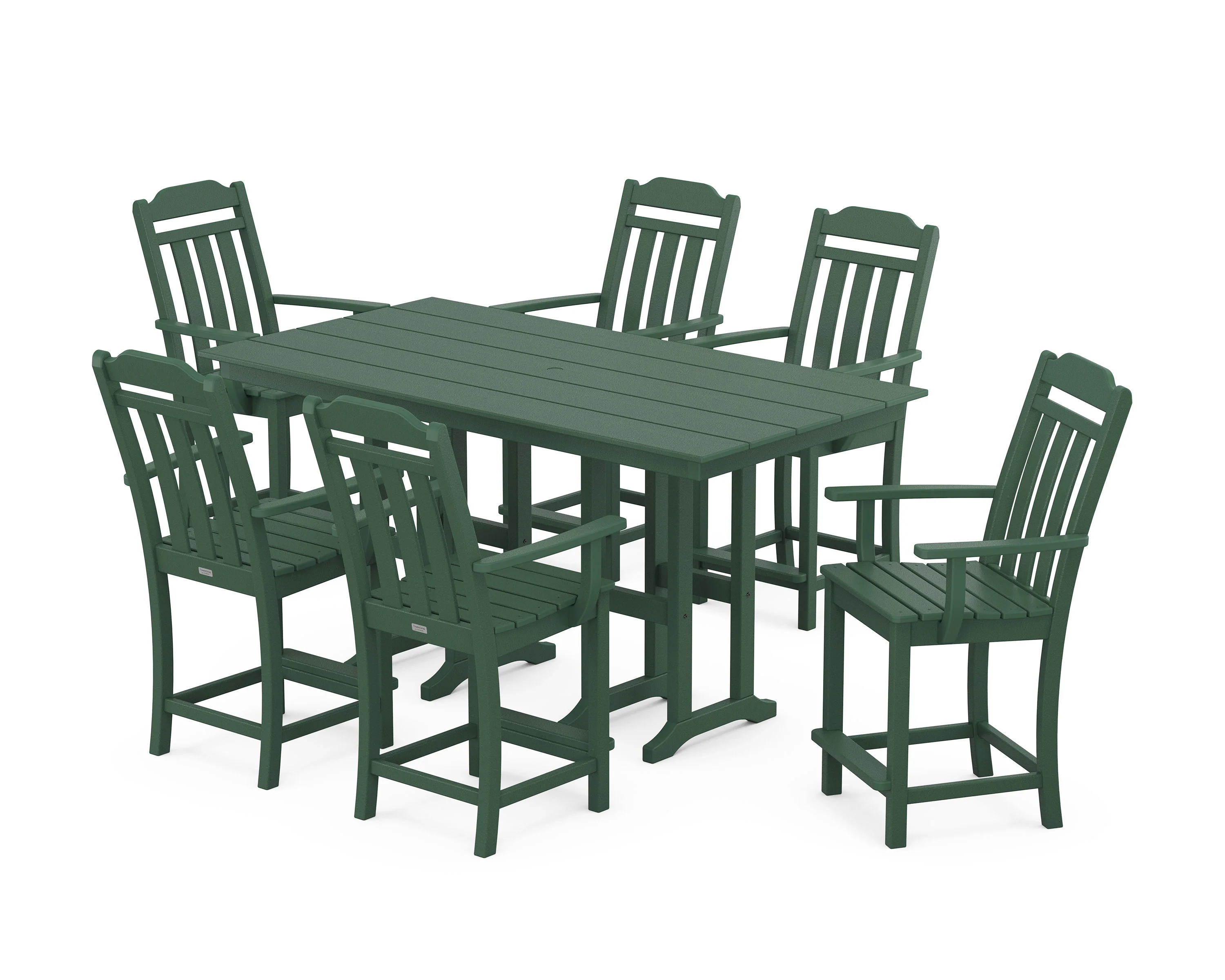Cottage Arm Chair 7-Piece Farmhouse Counter Set - Image 6