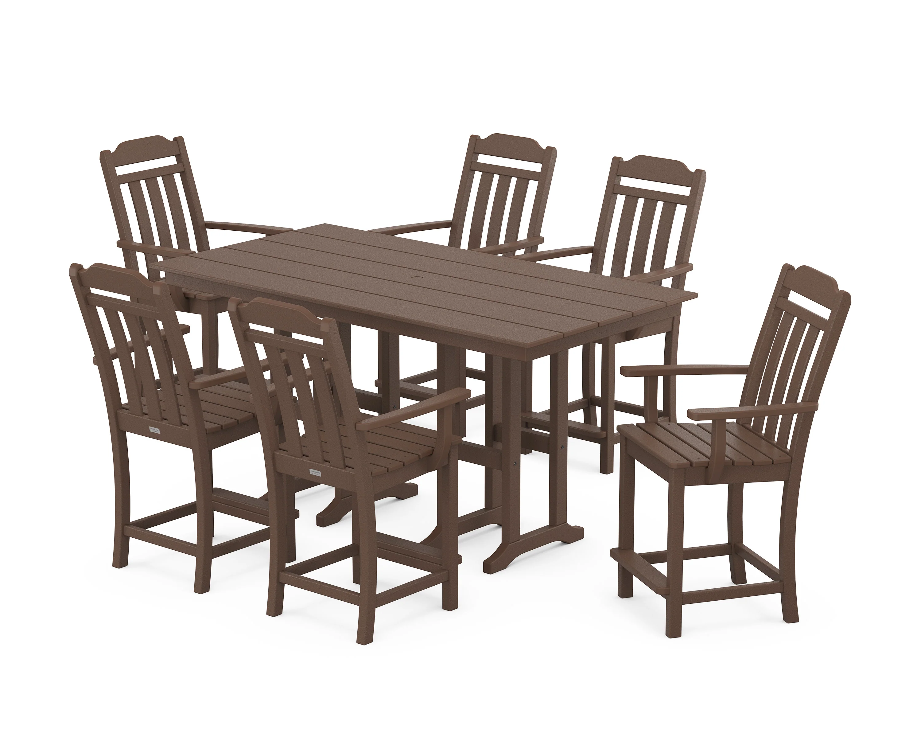 Cottage Arm Chair 7-Piece Farmhouse Counter Set - Image 7