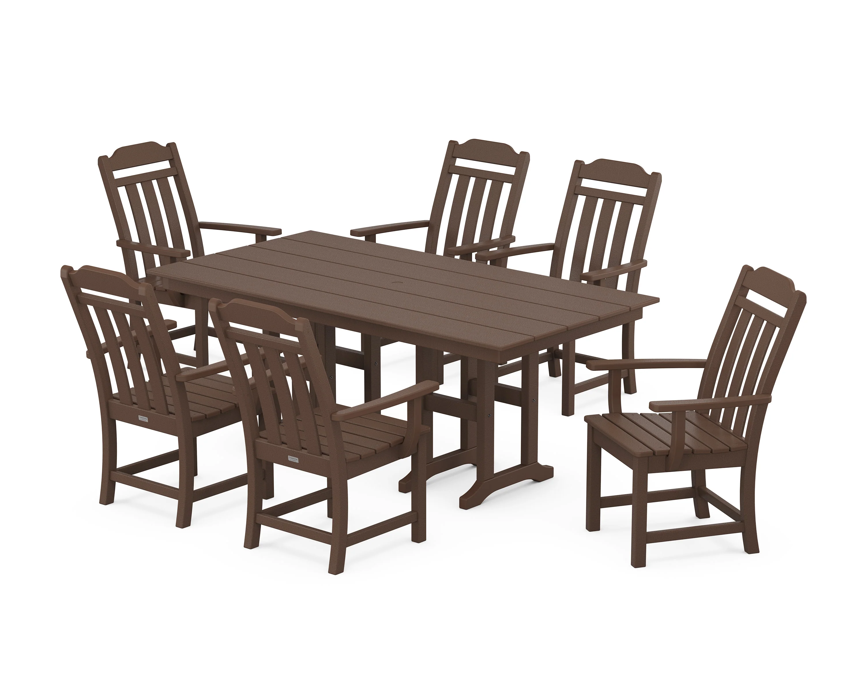 Cottage Arm Chair 7-Piece Farmhouse Dining Set - Image 4