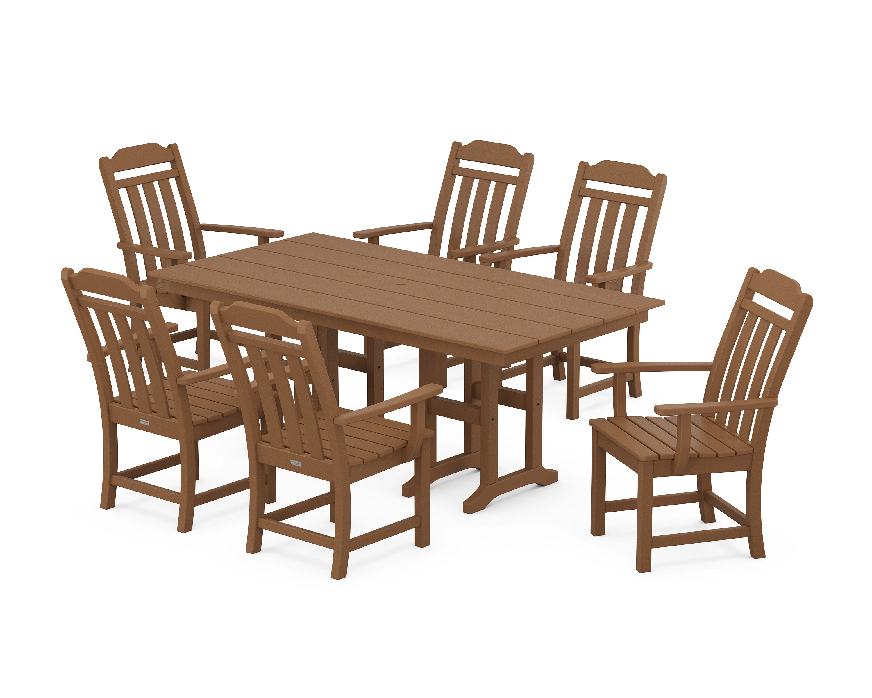 Cottage Arm Chair 7-Piece Farmhouse Dining Set - Image 6
