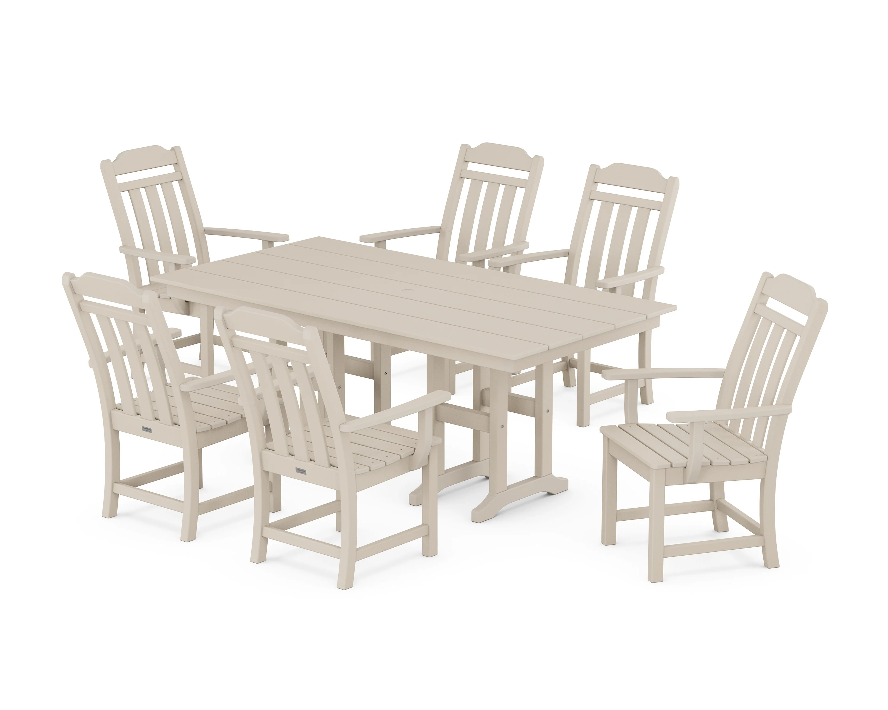 Cottage Arm Chair 7-Piece Farmhouse Dining Set - Image 8