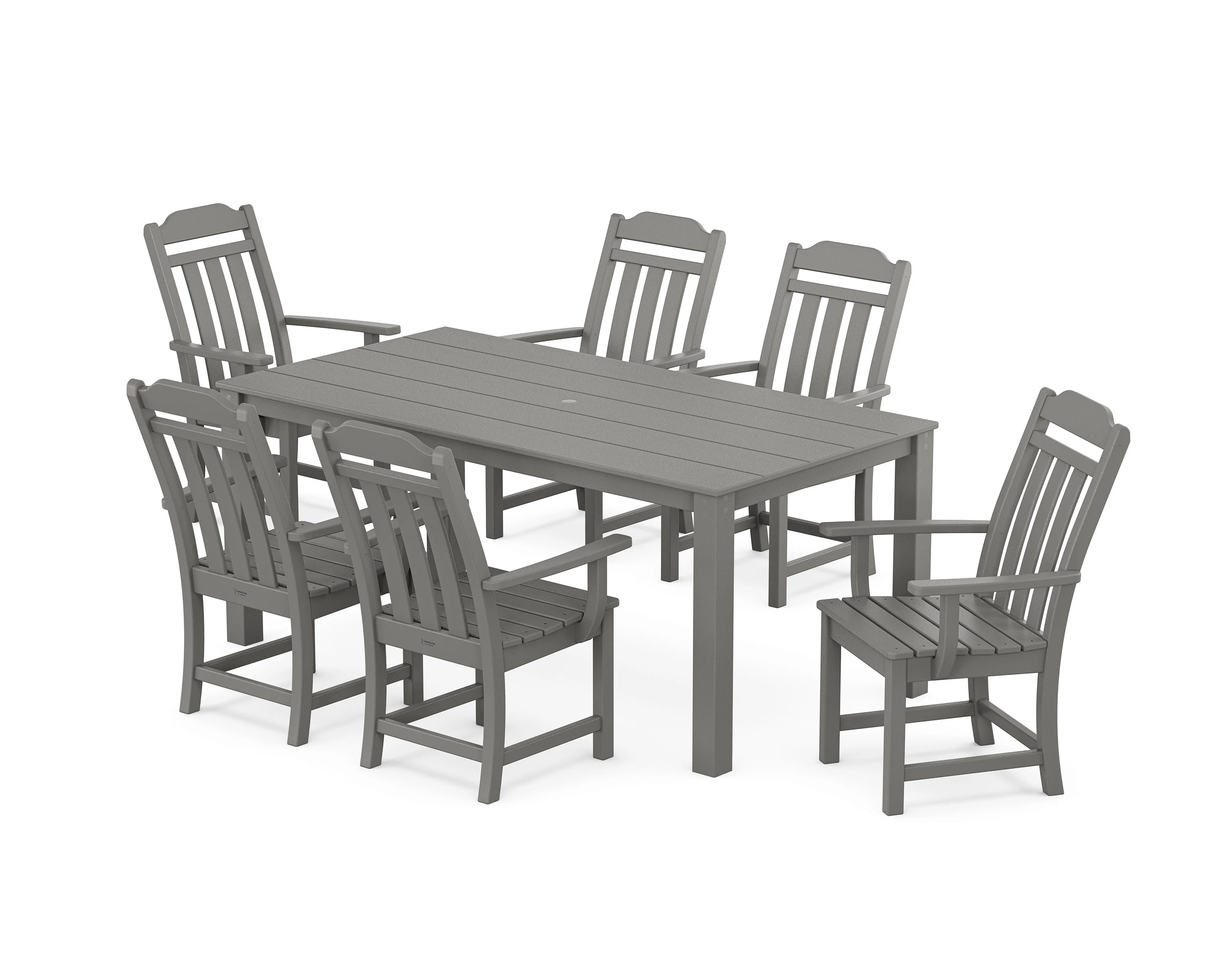 Cottage Arm Chair 7-Piece Parsons Dining Set
