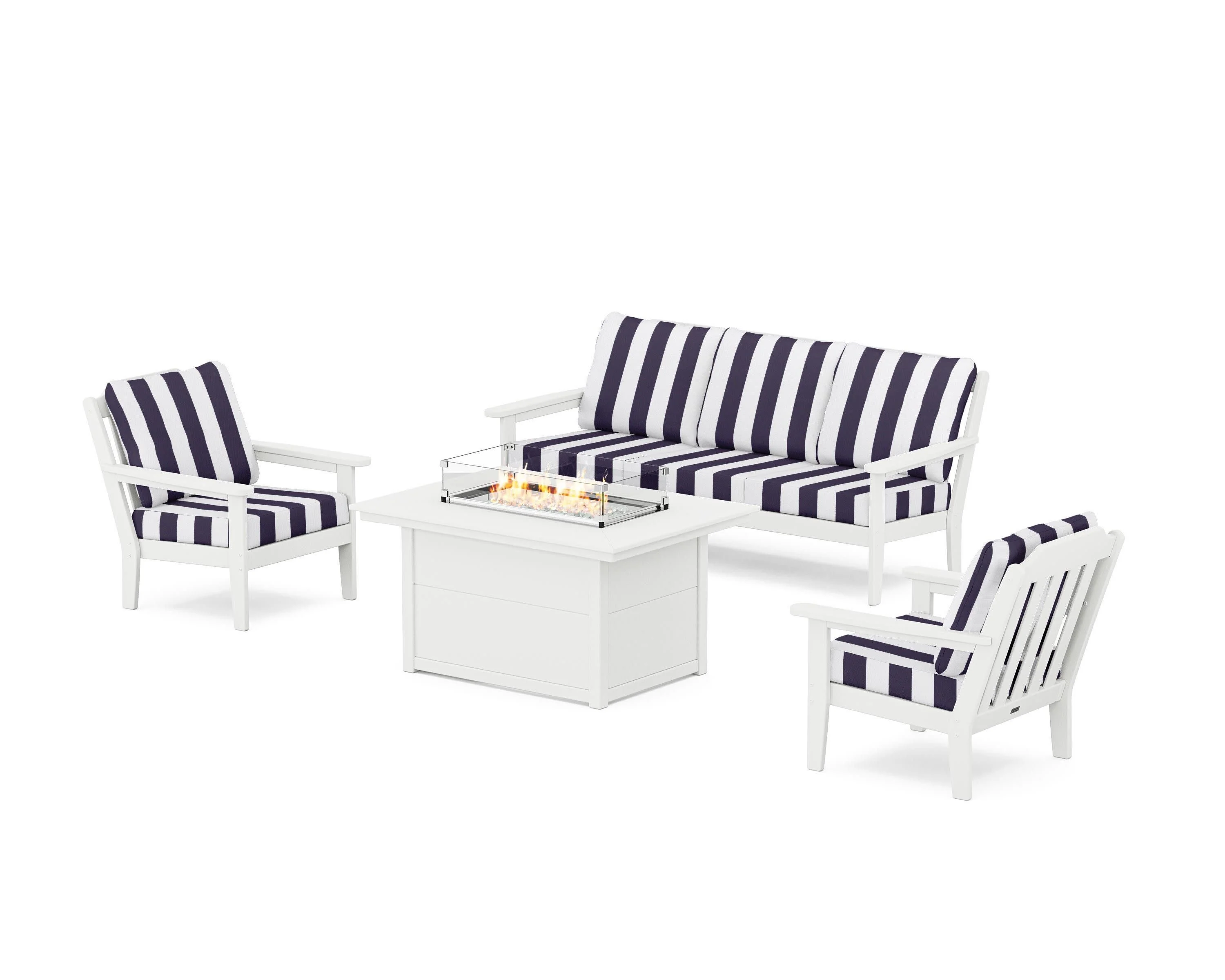 Cottage Deep Seating Fire Pit Table Set - Image 10