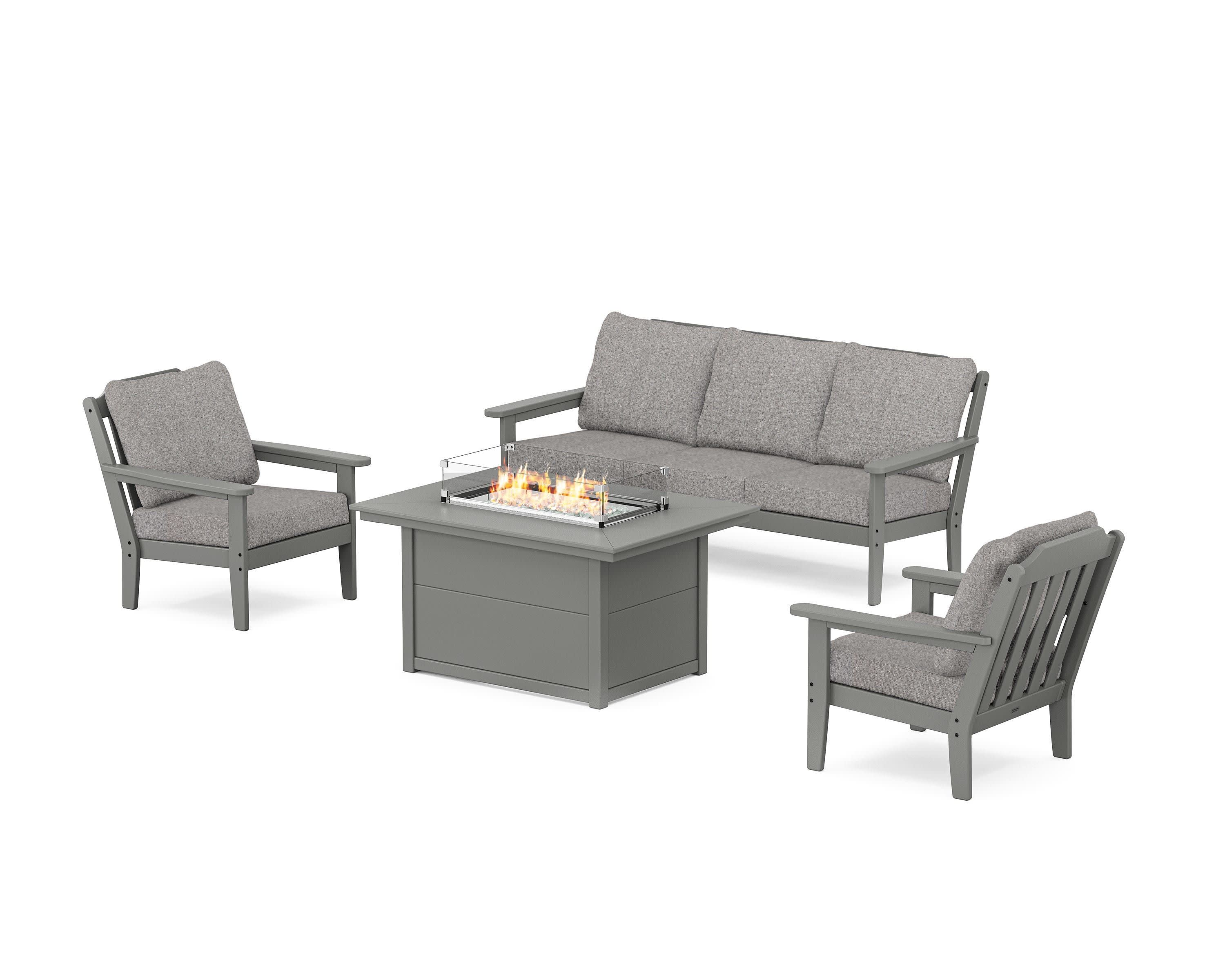 Cottage Deep Seating Fire Pit Table Set - Image 103