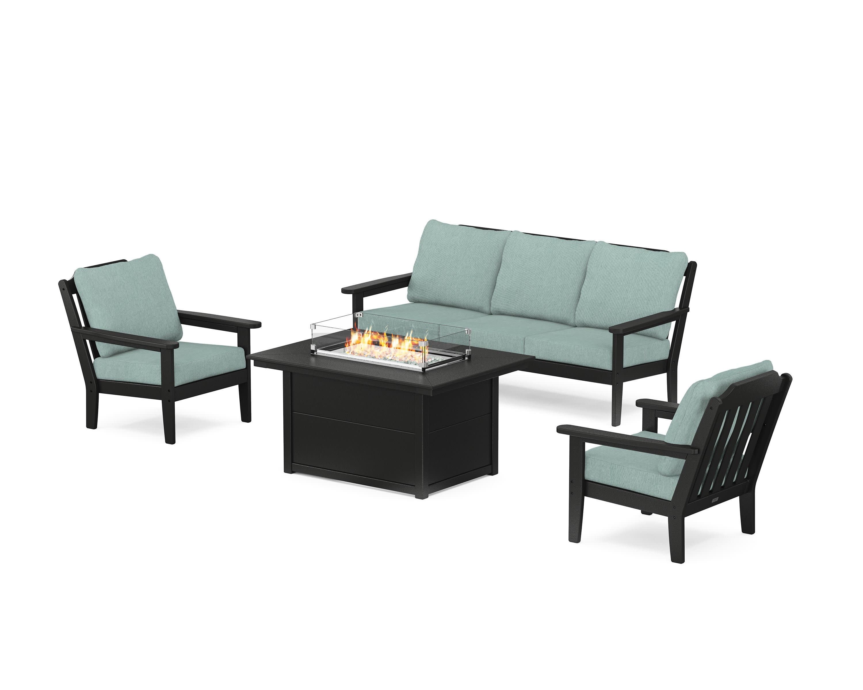 Cottage Deep Seating Fire Pit Table Set - Image 105