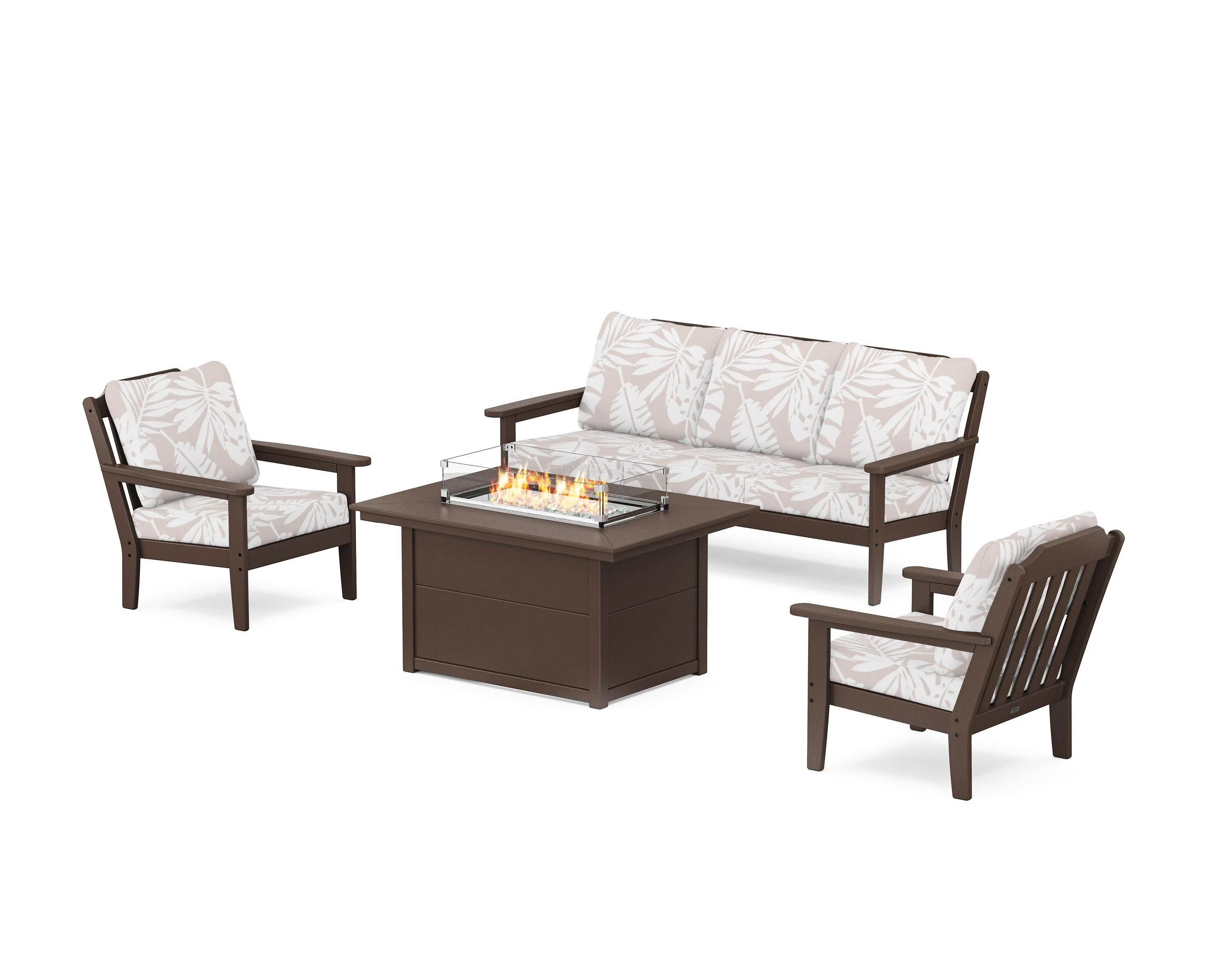 Cottage Deep Seating Fire Pit Table Set - Image 11