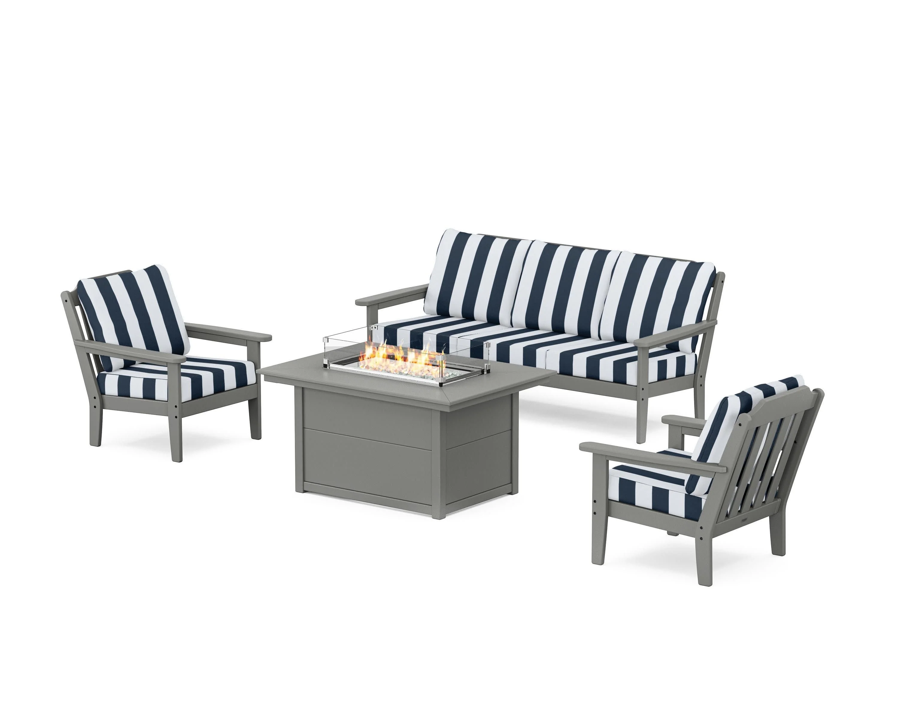Cottage Deep Seating Fire Pit Table Set - Image 110