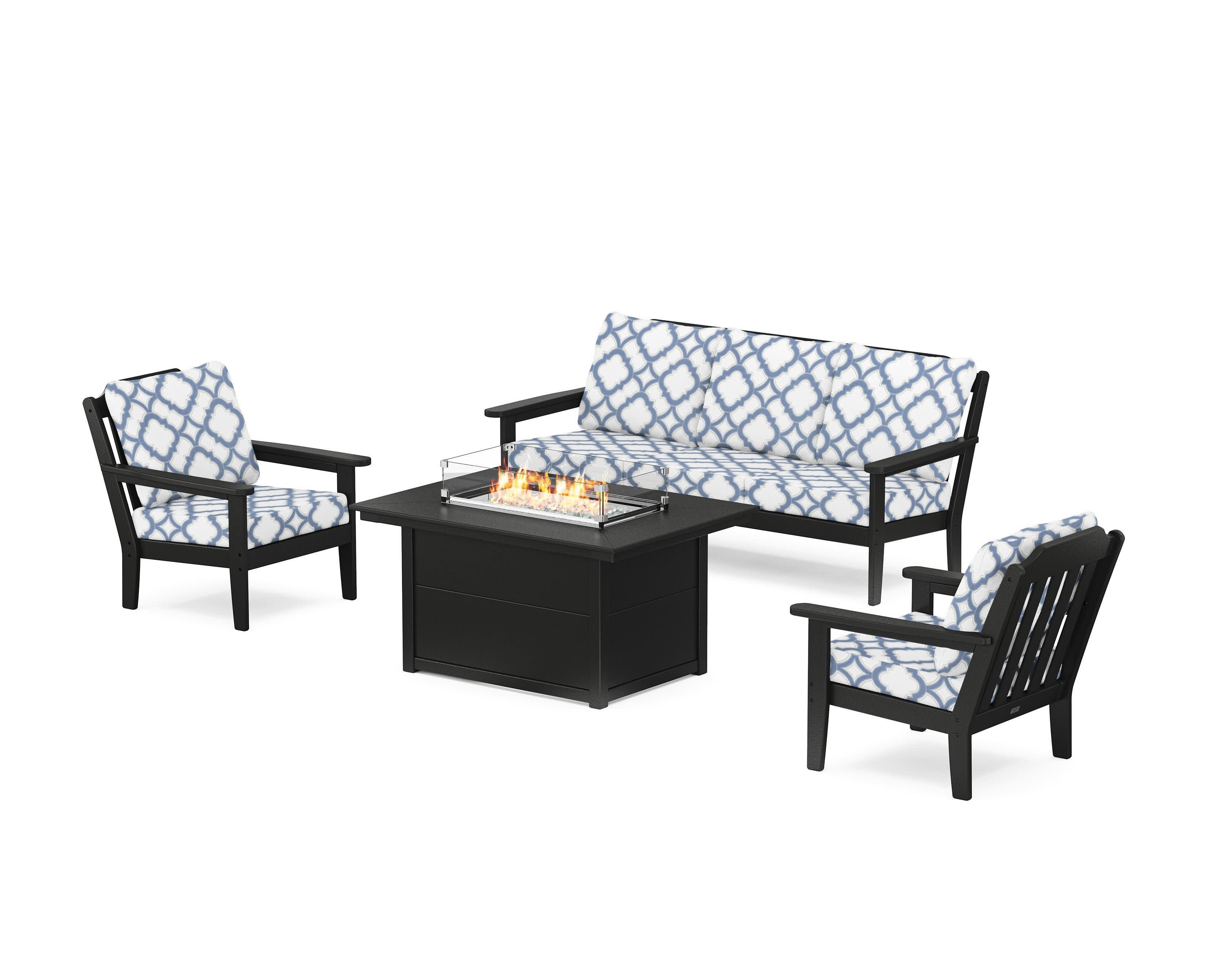 Cottage Deep Seating Fire Pit Table Set - Image 112