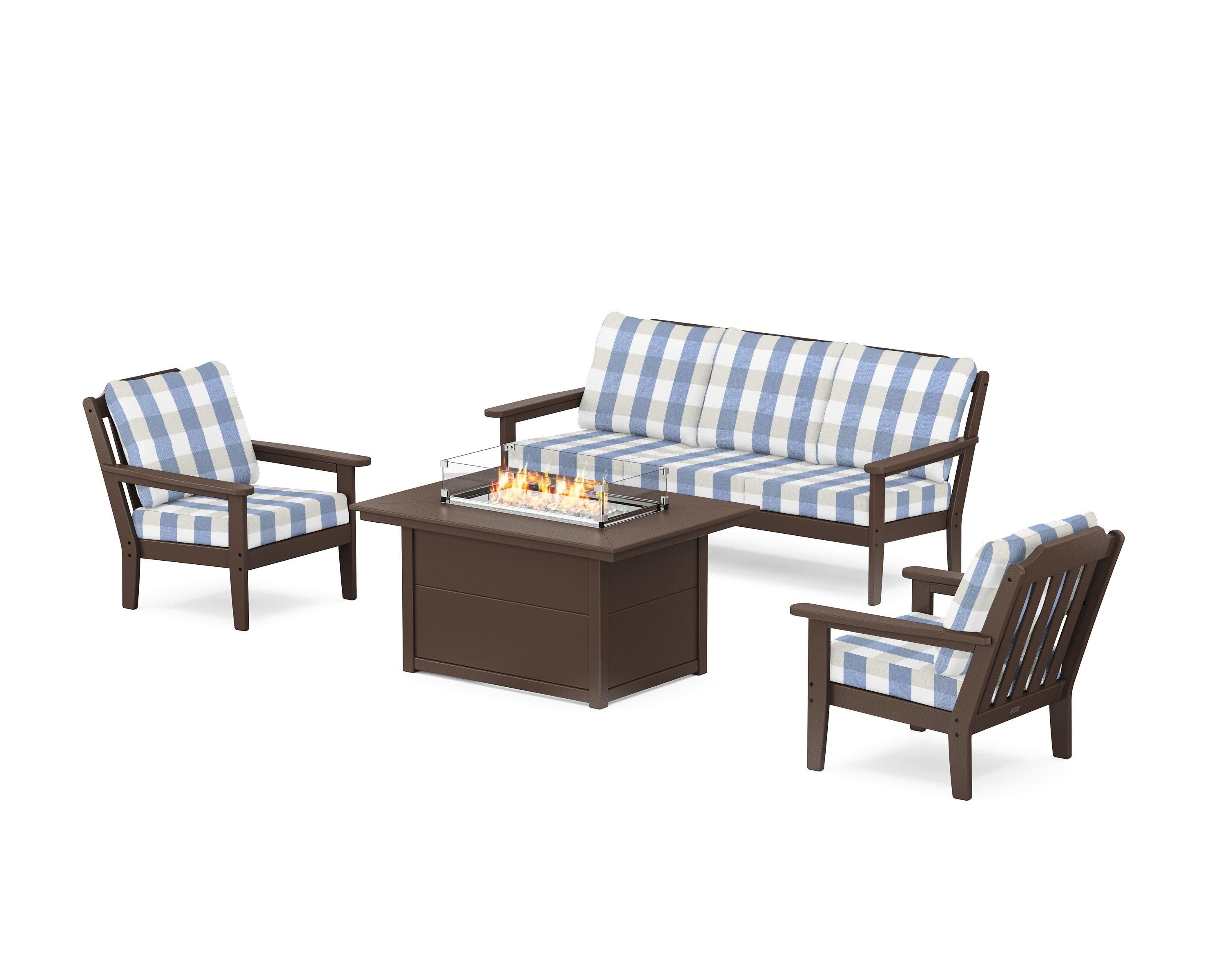 Cottage Deep Seating Fire Pit Table Set - Image 113